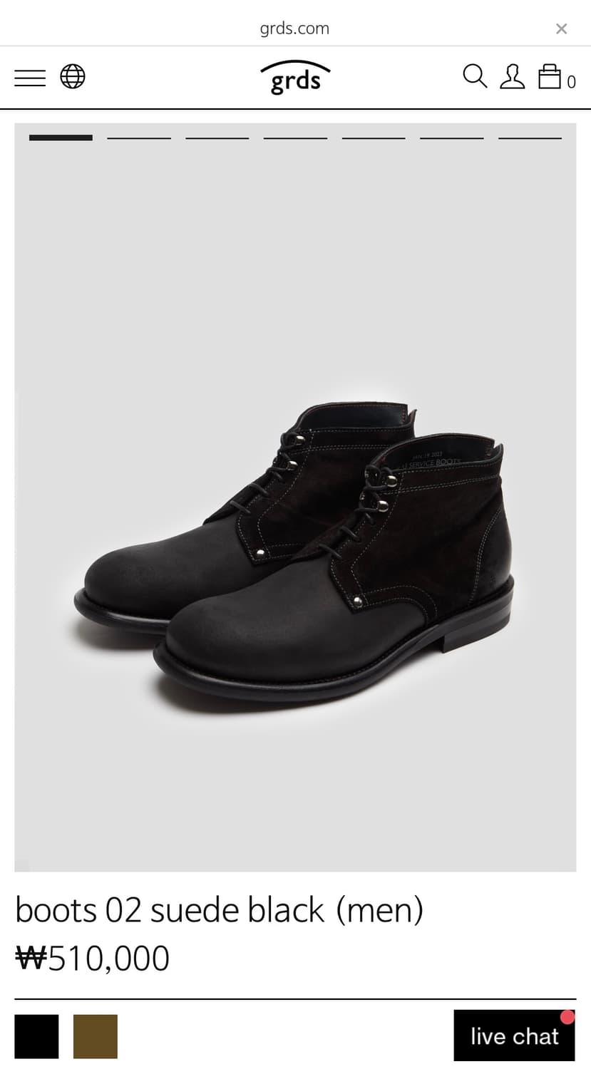 그라더스 부츠 02 스웨이드 블랙 42.5(275) 상품이미지1