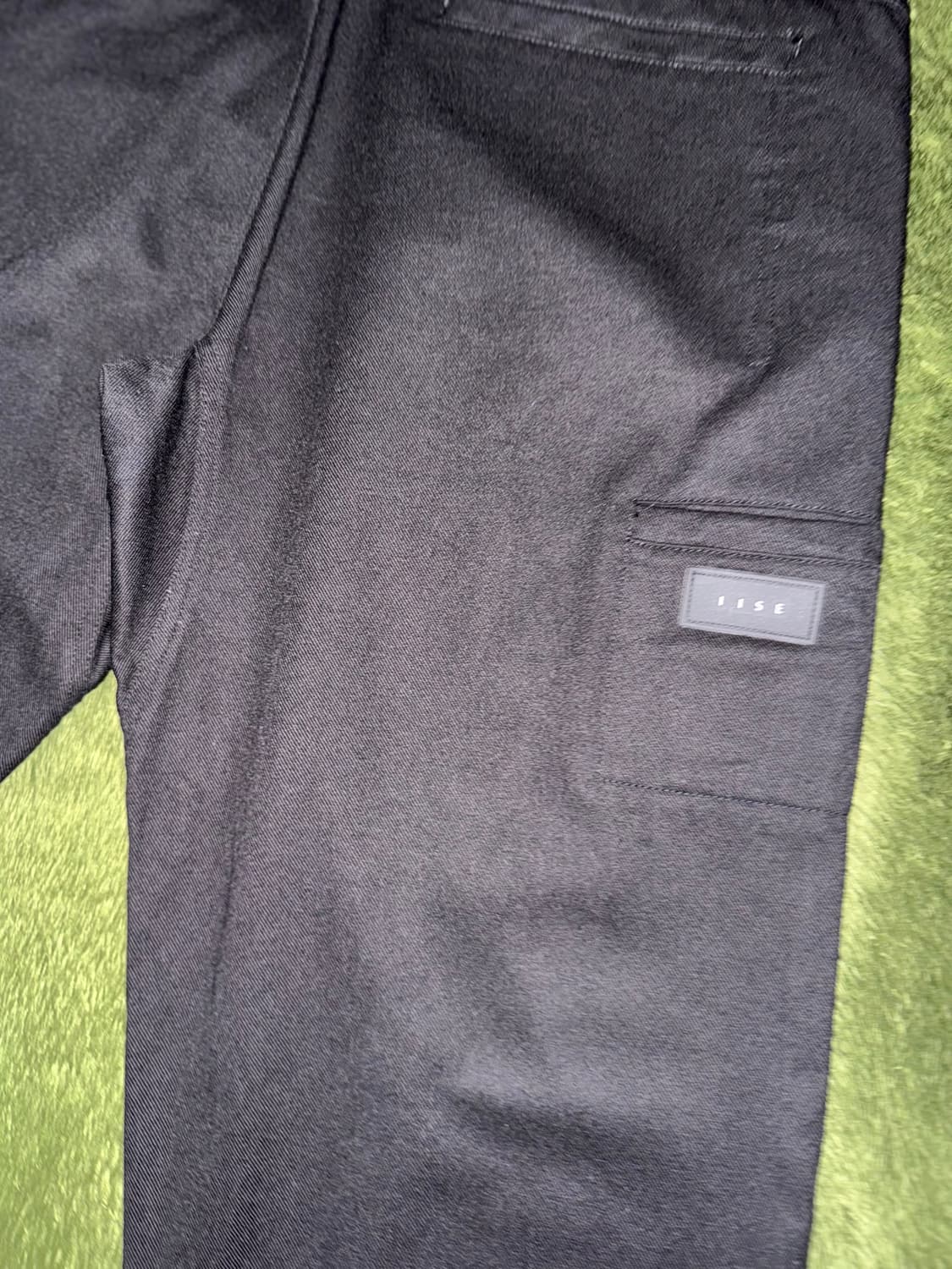 [M] IISE 이세 21fw 더블 프론트 워크 팬츠 블랙 상품이미지8