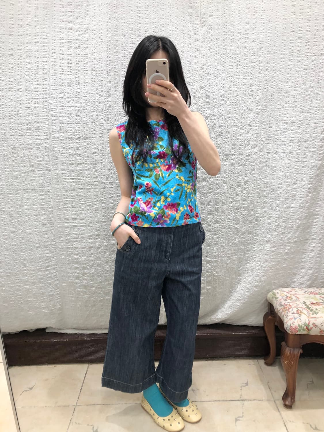 Floral pop sleeveless 상품이미지2