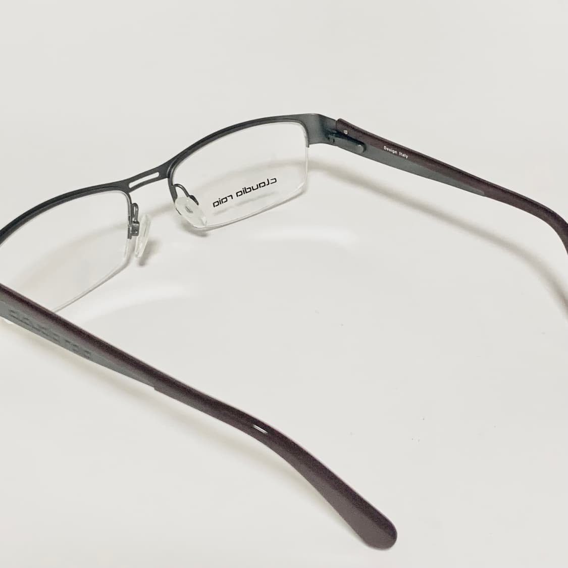 973 오버사이즈 슬림 블루그린/애프리콧 사각 반무테 안경테 픽키 상품이미지8