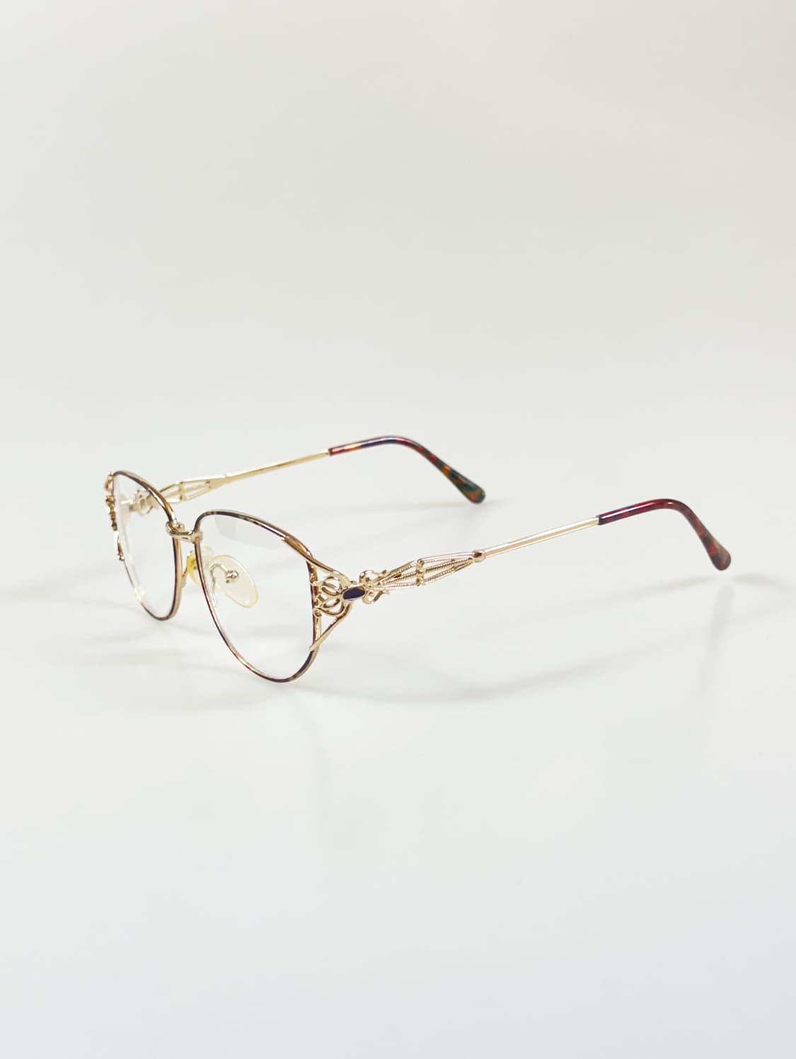 90s 유로피안 골드 레오파드 오벌 프레임 빈티지 안경 상품이미지3