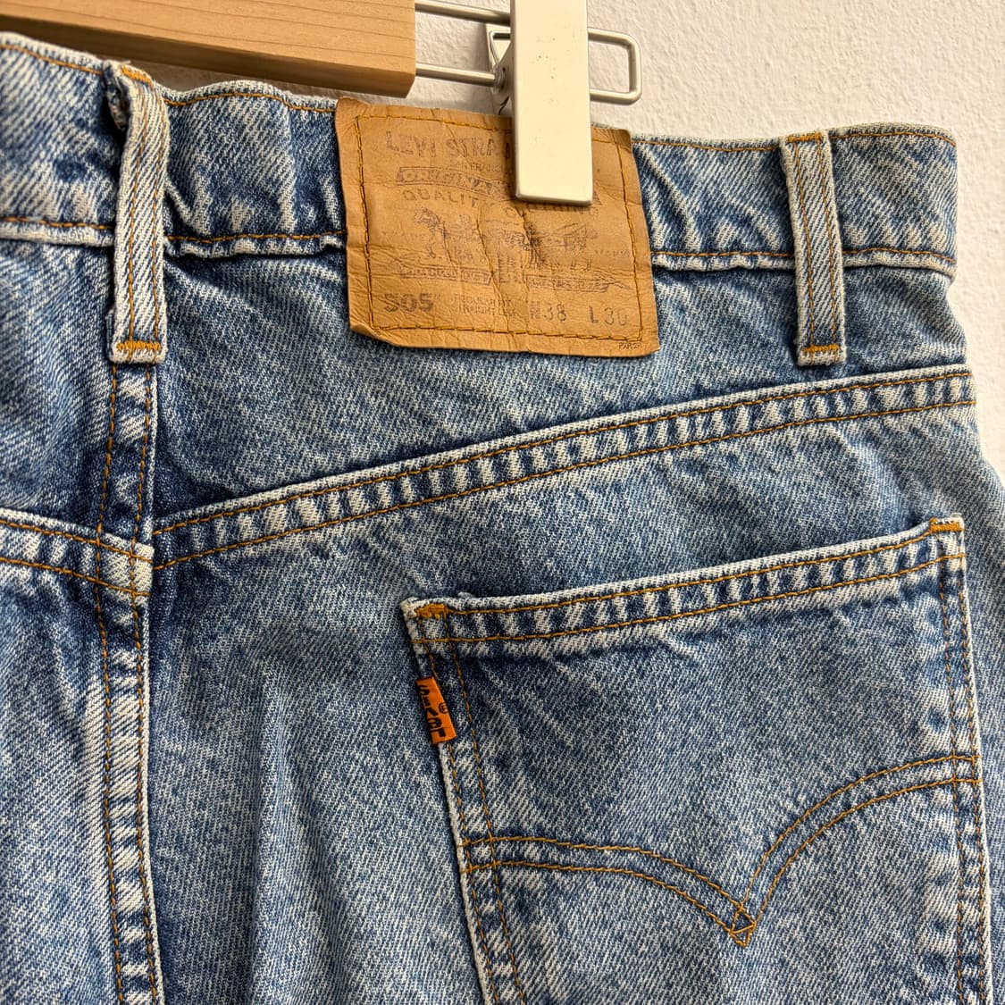 90s 리바이스 505 데님 청바지 오렌지탭(38) 상품이미지6