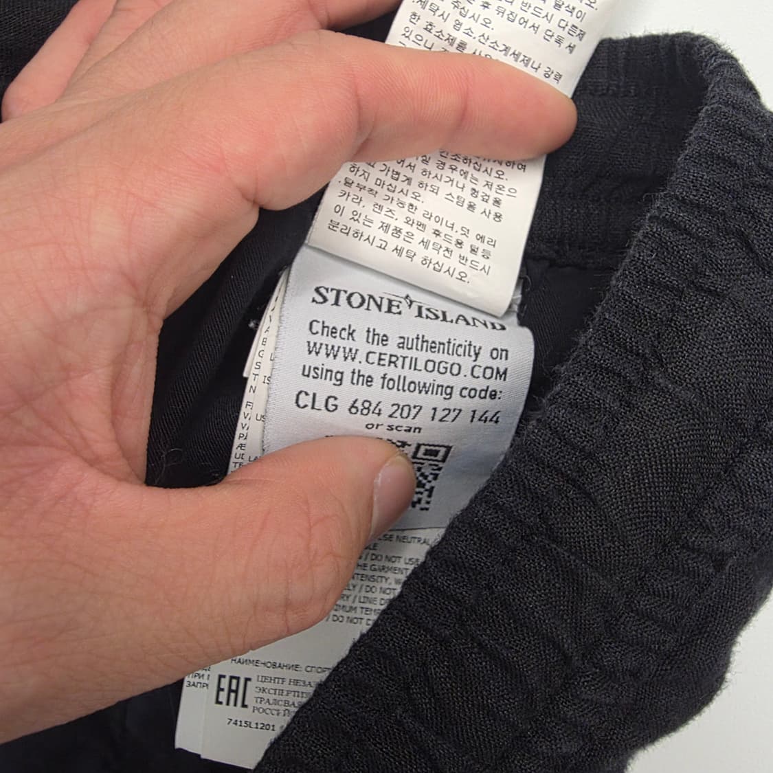 스톤아일랜드 블랙 카고 린넨 반바지 29~31 상품이미지5