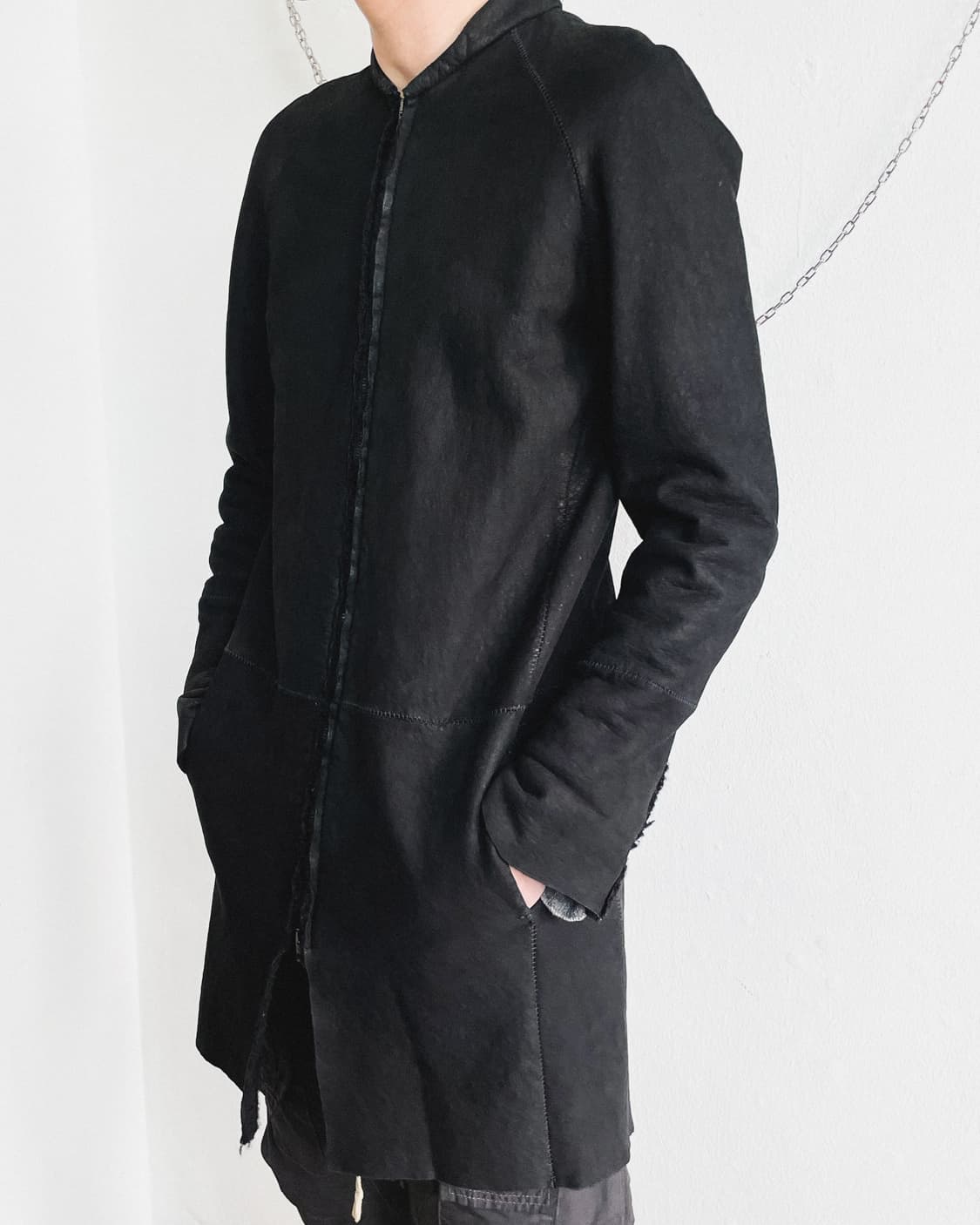 살바토레 산토로 스카스티치 아티저널 램스킨 코트 상품이미지4