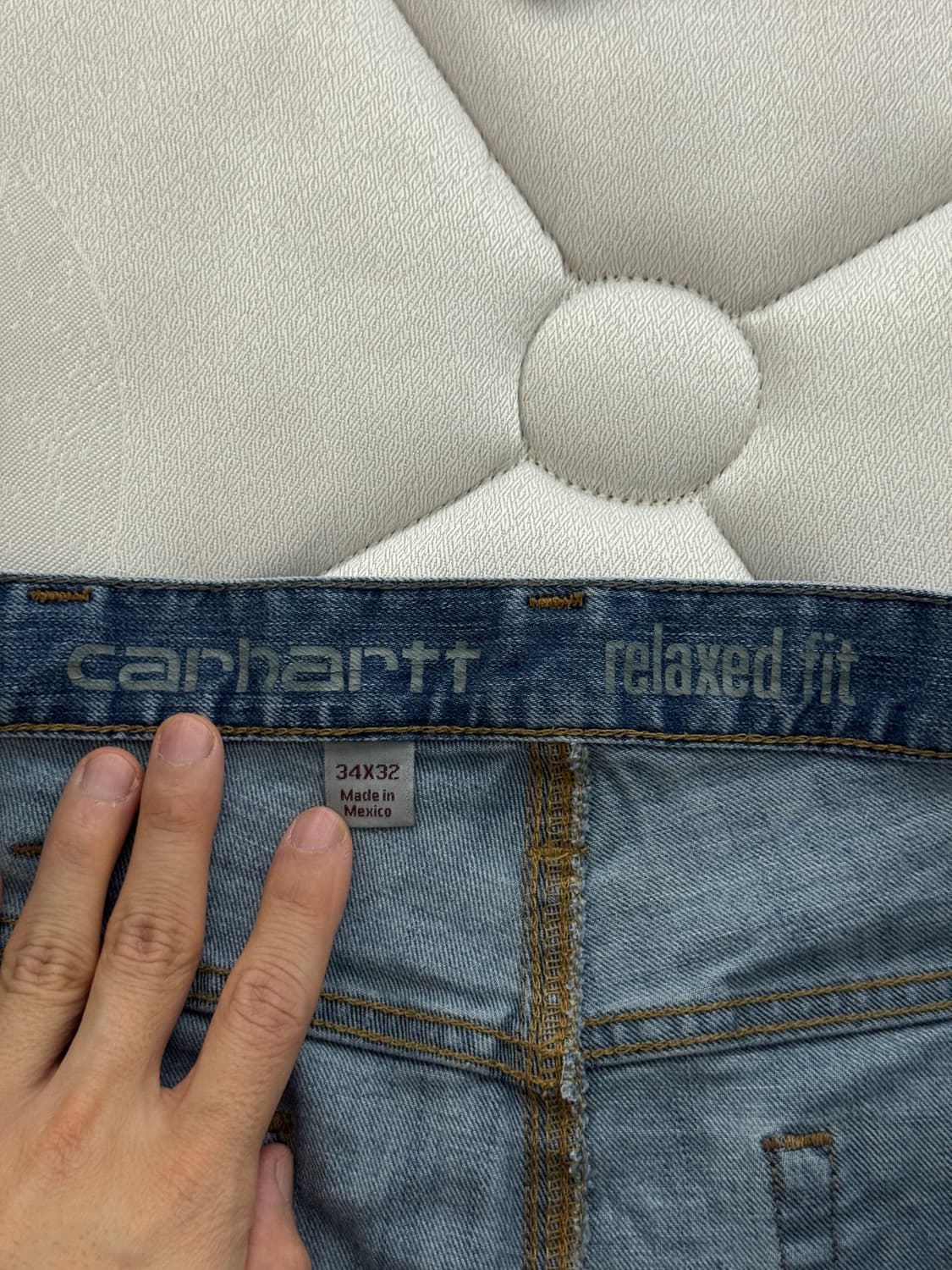 칼하트 릴렉스 핏 데님 청바지 허리 34x32 상품이미지6