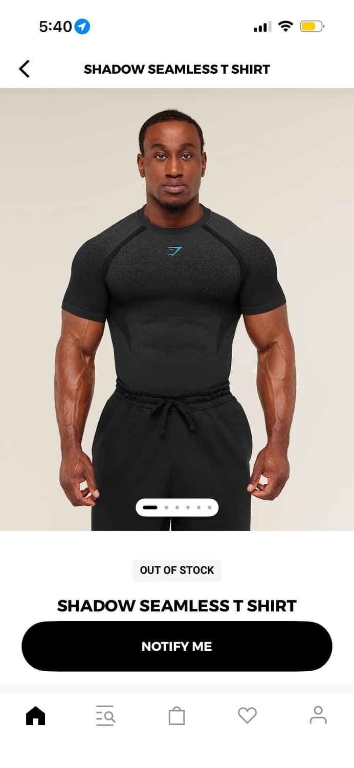 짐샤크 쉐도우 심리스 반팔 상품이미지1