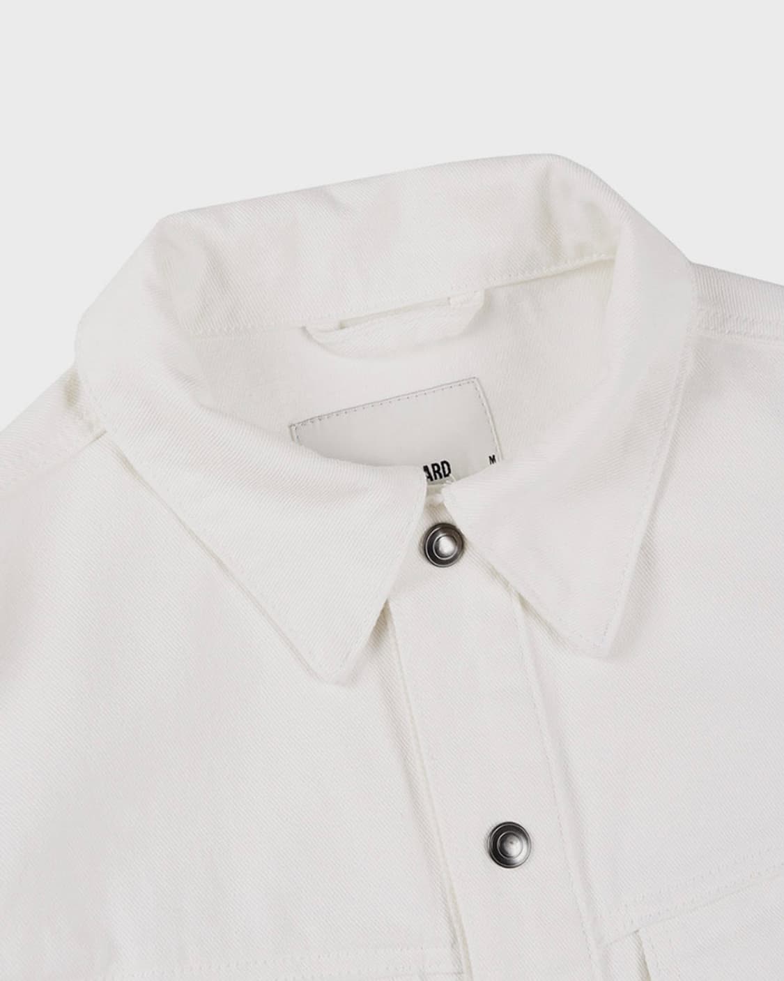 착샷 o) 비슬로우 스탠다드 트러커 자켓 화이트 L 상품이미지3