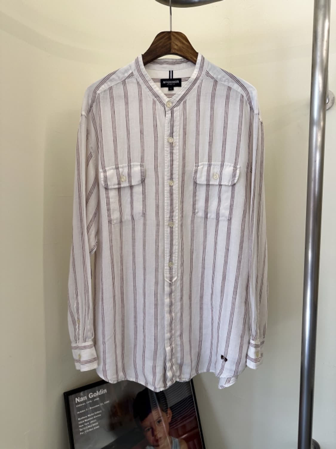 McGREGOR 린넨 스트라이프 셔츠 (XL) 상품이미지1