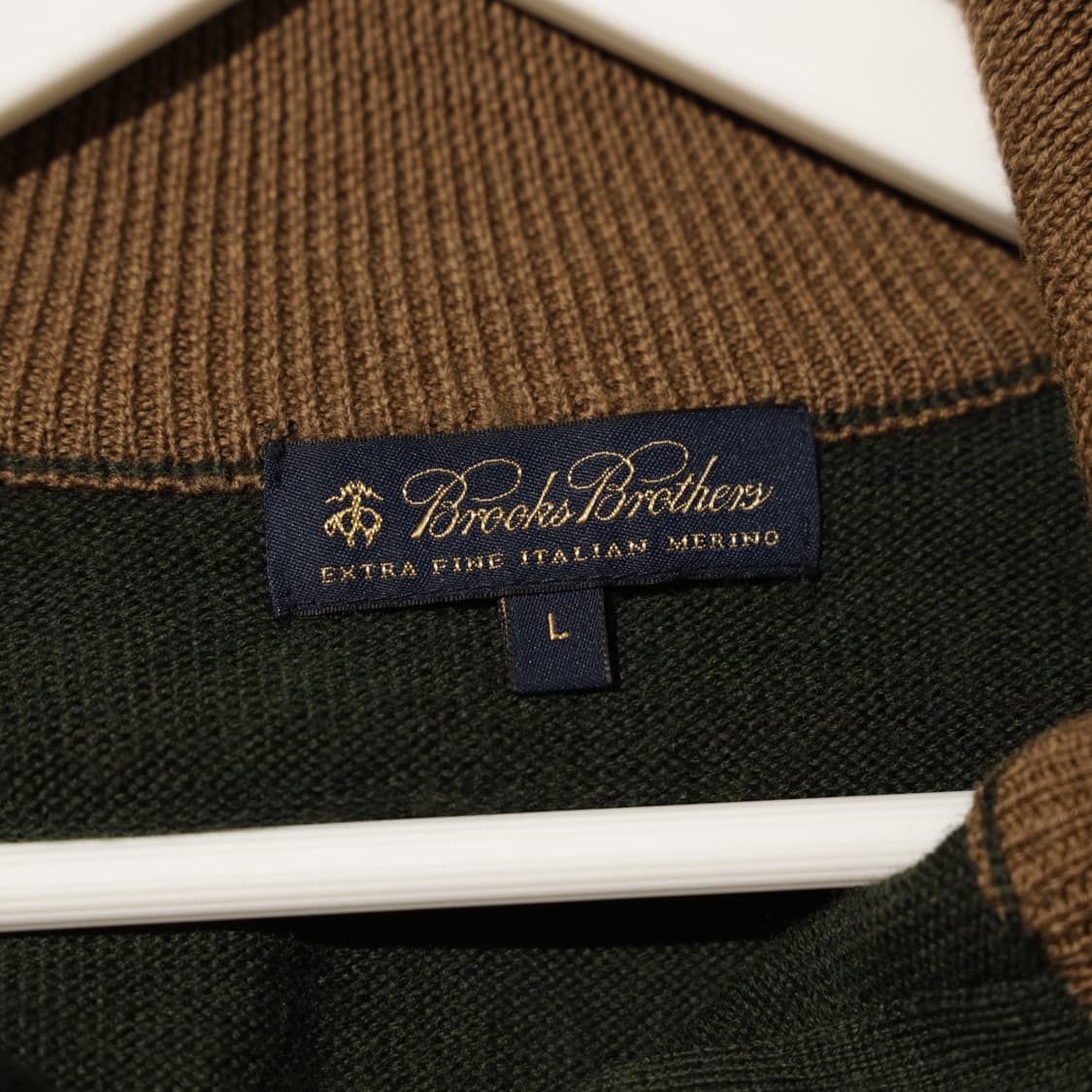 브룩스브라더스 엑스트라 파인 메리노울 니트 집업 상품이미지6