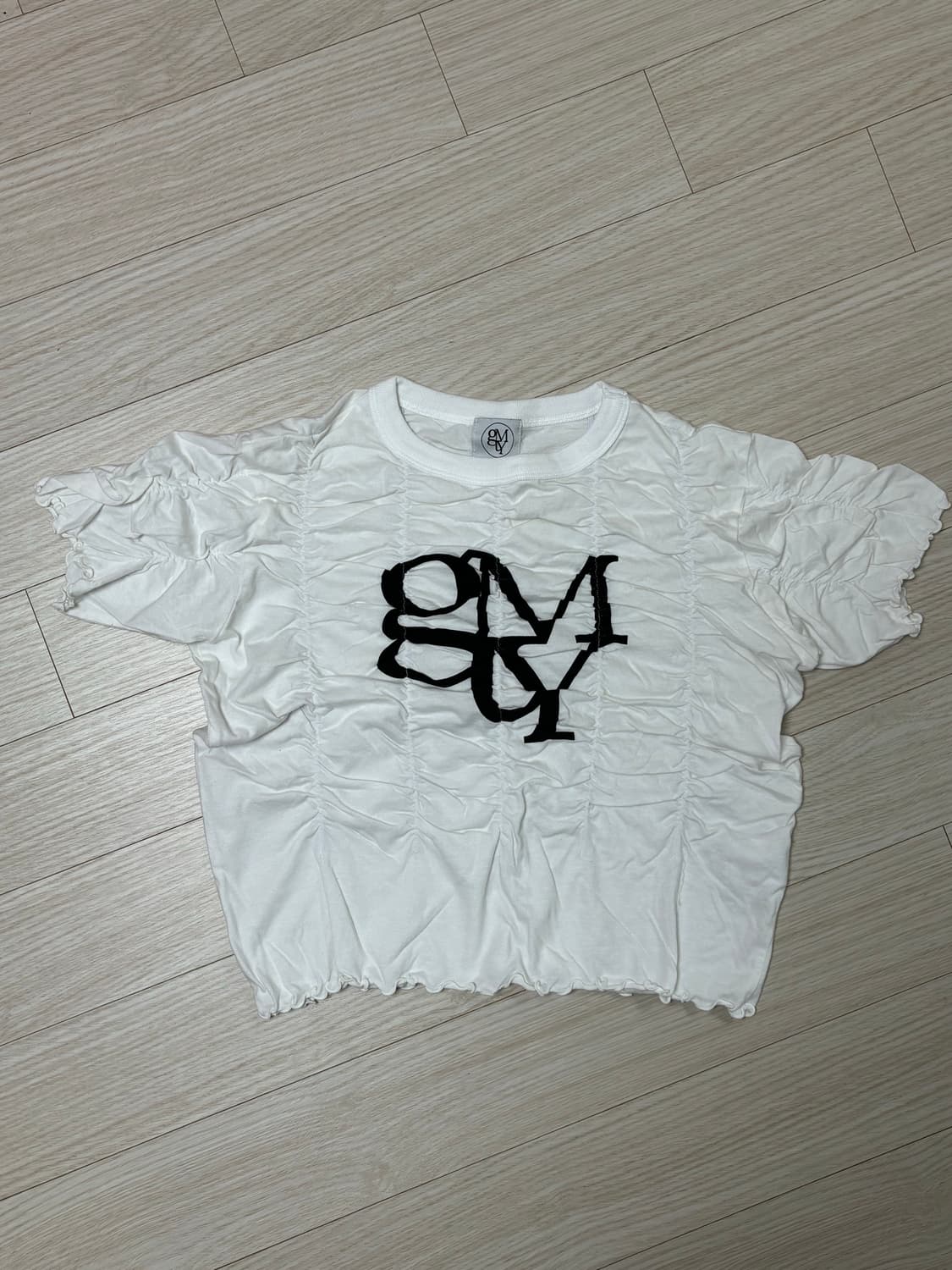 김미더영 G SHIRRING T-SHIRTS 20SS/ WHITE 상품이미지4