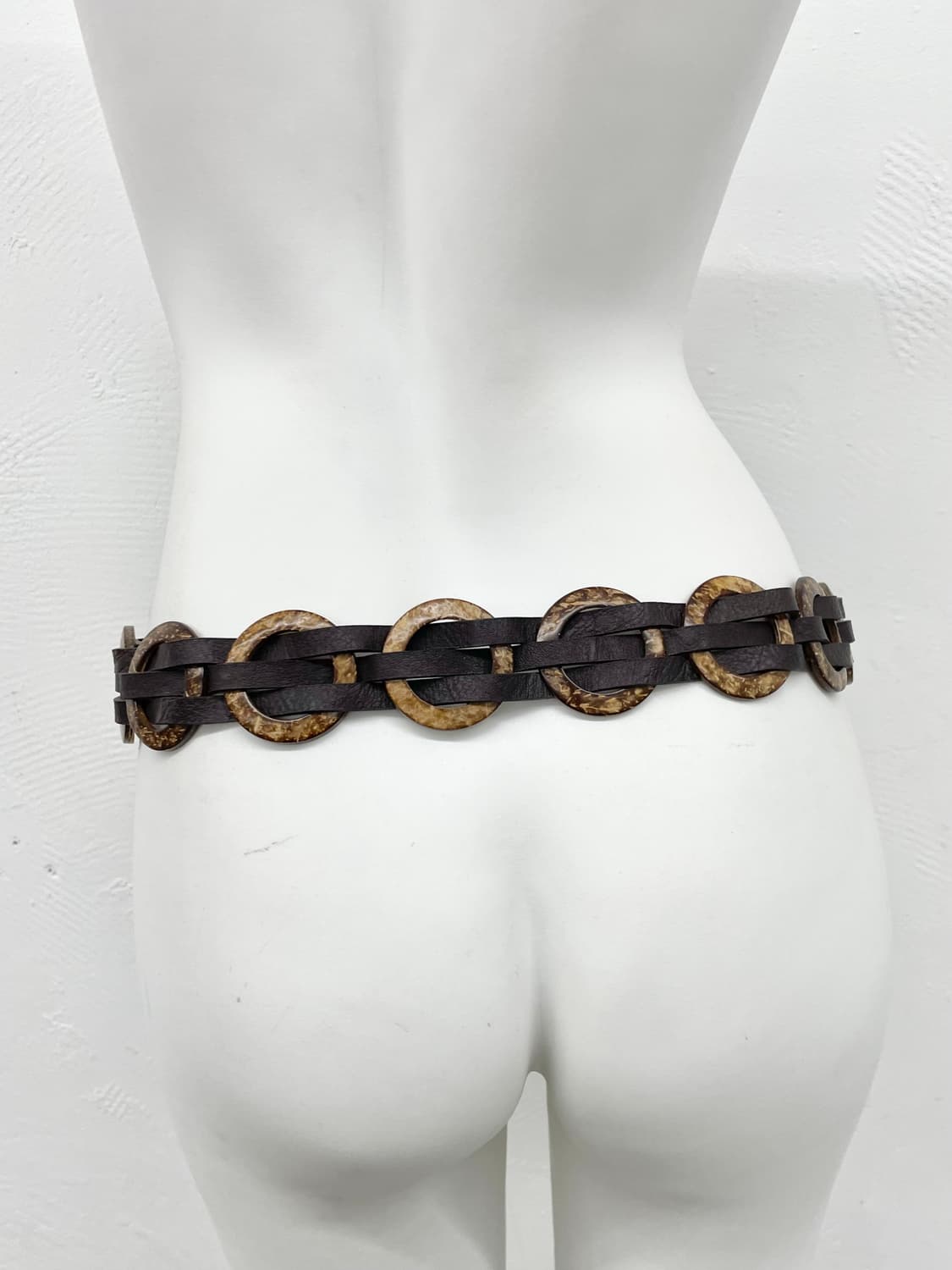 그런지 우드 펀칭 벨트 상품이미지4