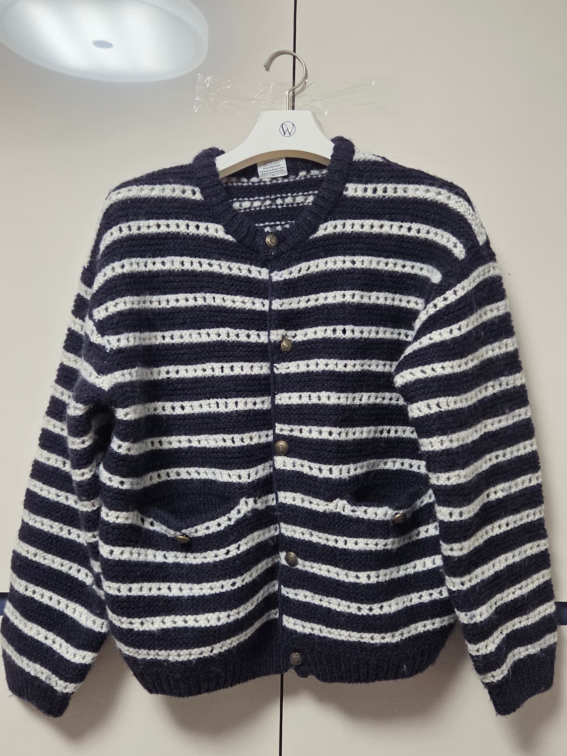 STU 네이비 화이트 스트라이프 가디건 상품이미지2