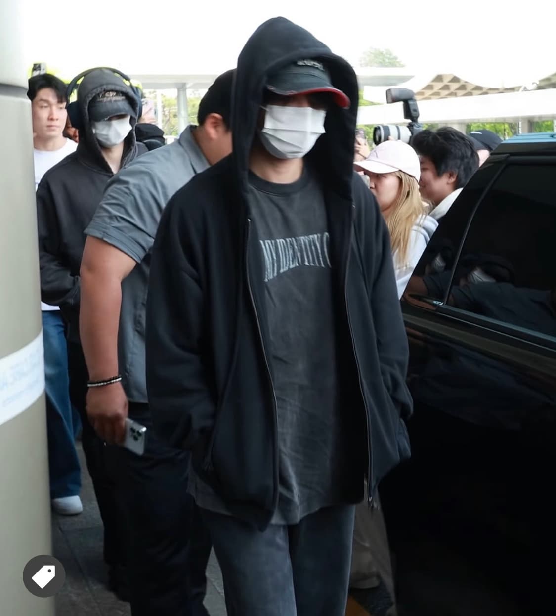 [크림발, 새상품급] 폴리테루 휴먼인덱스 후디 워시드 블랙 4 상품이미지2