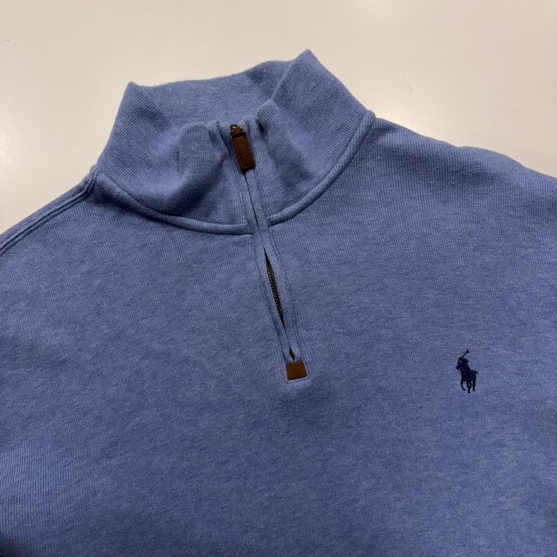 [XL] 폴로 랄프로렌 신형 큐알 하프집업 스웨트셔츠 블루 D225 상품이미지3