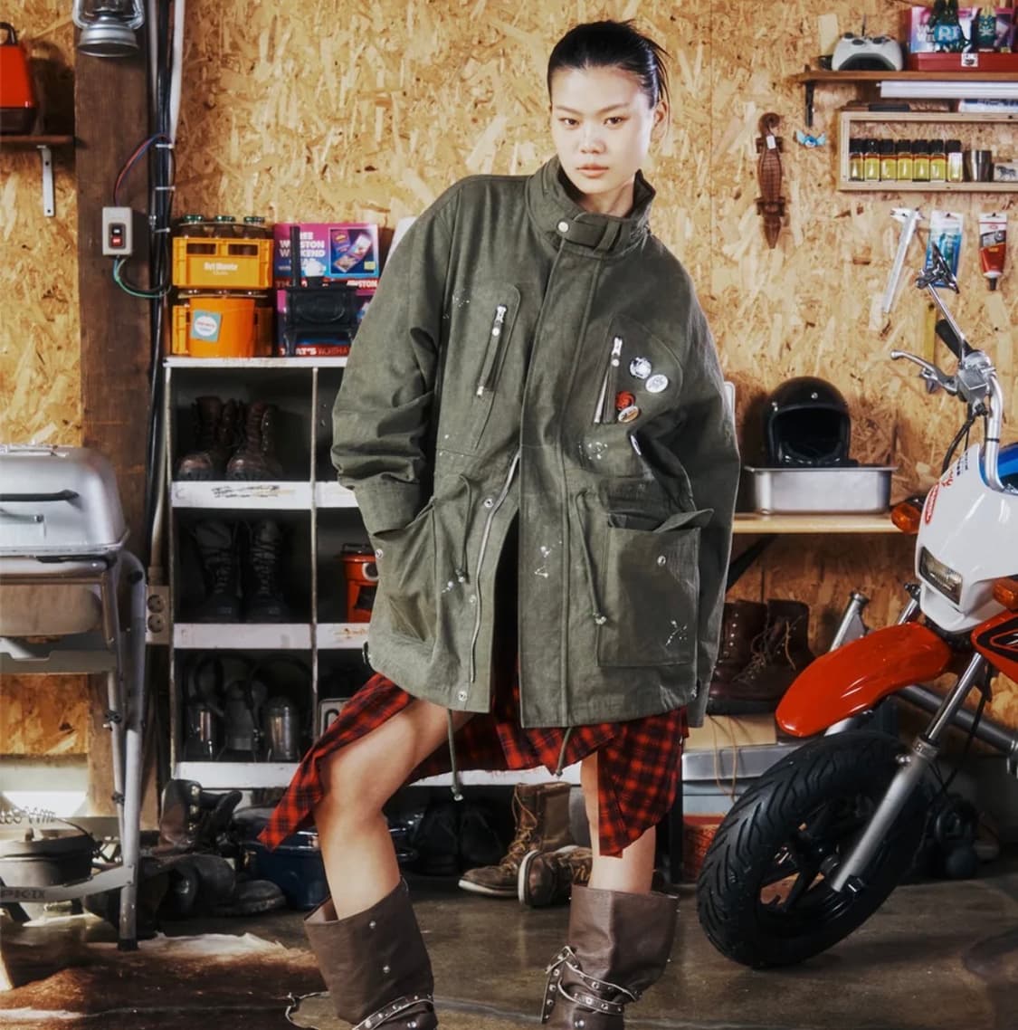 더바이닐 하우스 야상 자켓 M-65 FIELD JACKET KHAKI 상품이미지5