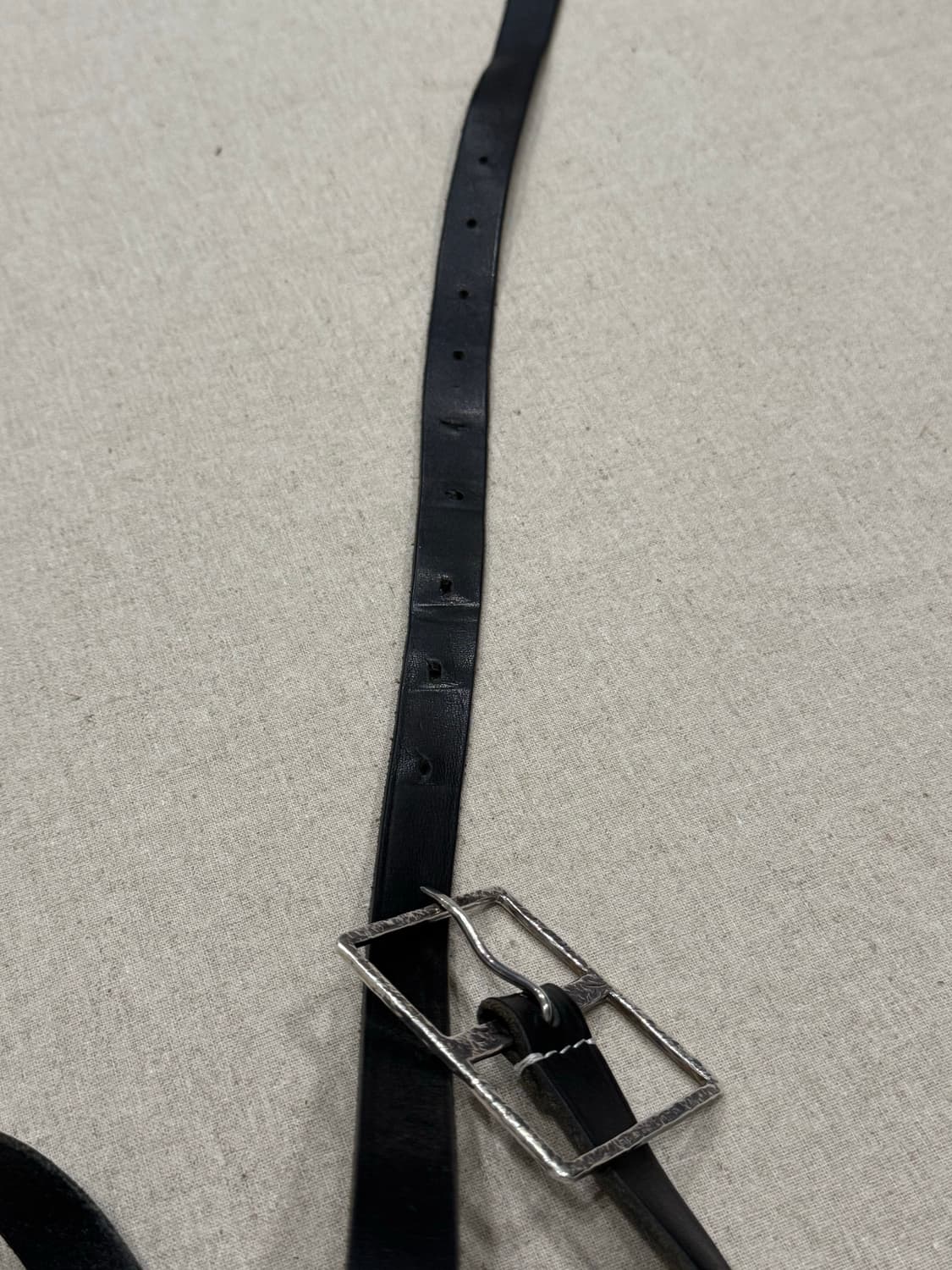 Bed J.W. Ford 실버925 빅버클 레더 벨트 상품이미지5