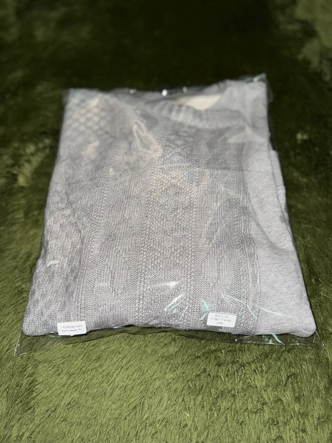 [XL] 아조바이아조 오버사이즈드 니트 앤 스웻셔츠 멜란지 그레이 상품이미지10