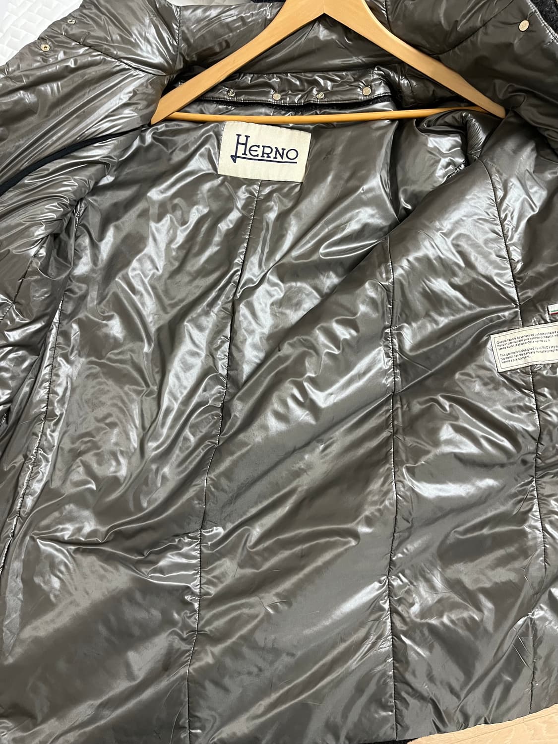 에르노 퀼팅 안감 모헤어 코트 42 정품 상품이미지4