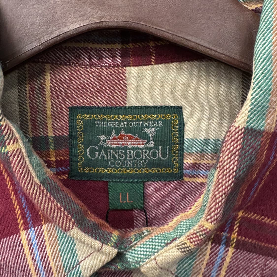 90s 게인스보로우 컨트리 플란넬 워크 체크셔츠 N190 상품이미지5