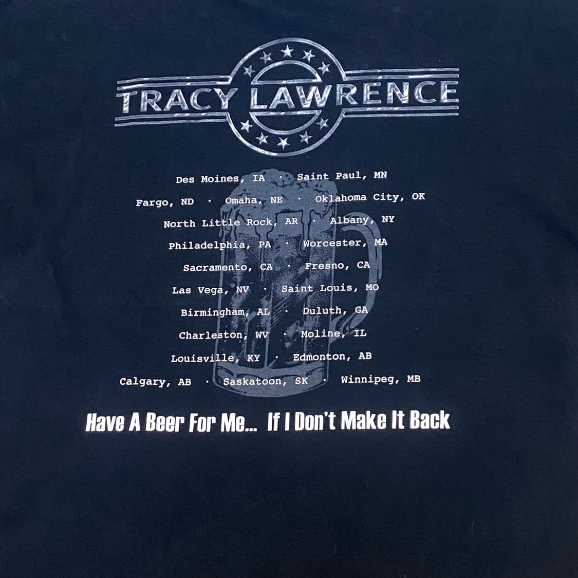 미국 빈티지 가수 트레이시 로렌스 프린팅 투어티 락티셔츠 반팔티 상품이미지6