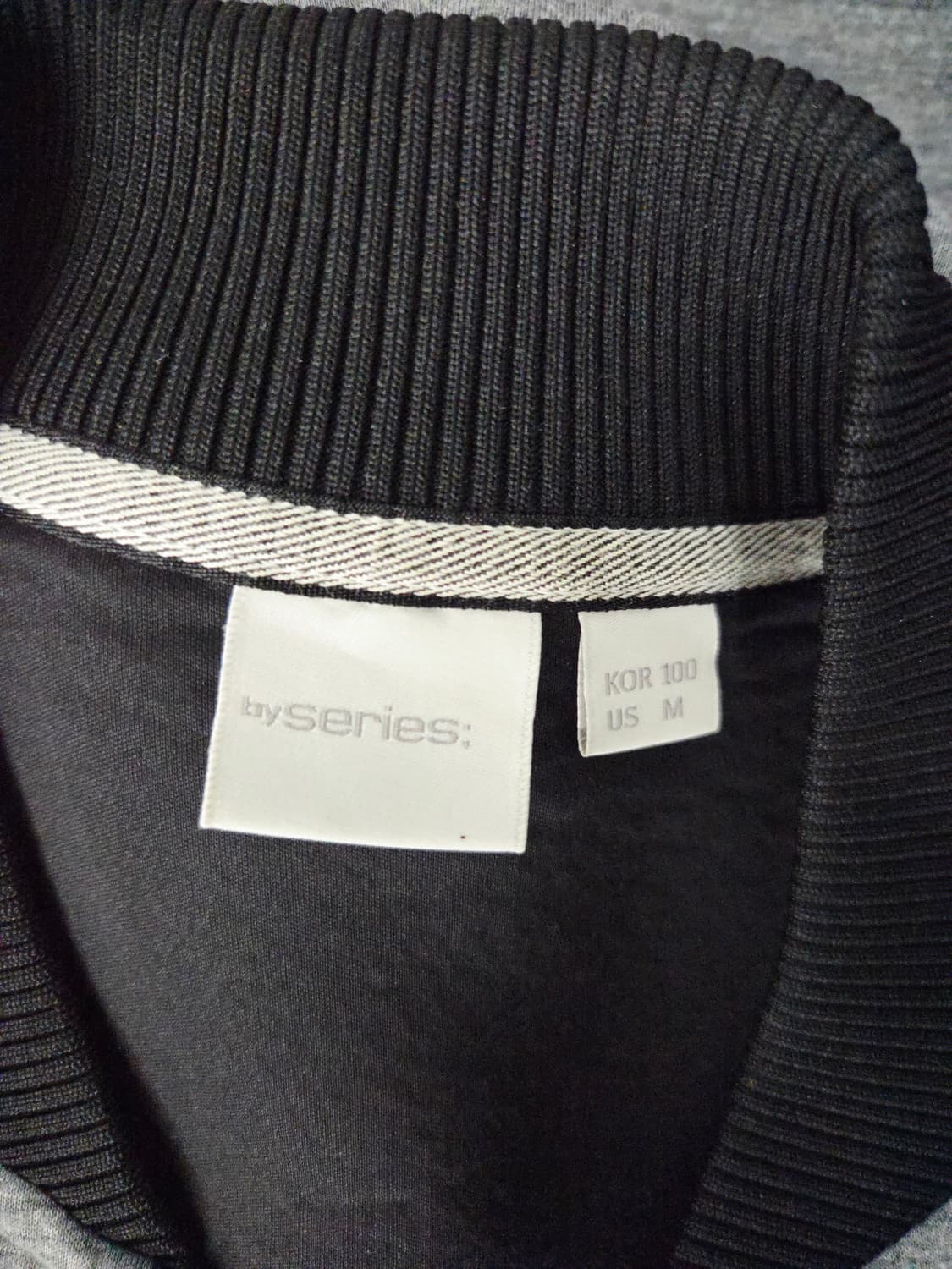 바이시리즈(by series;) 네오프렌 라이크 배색 블루종 자켓 상품이미지7