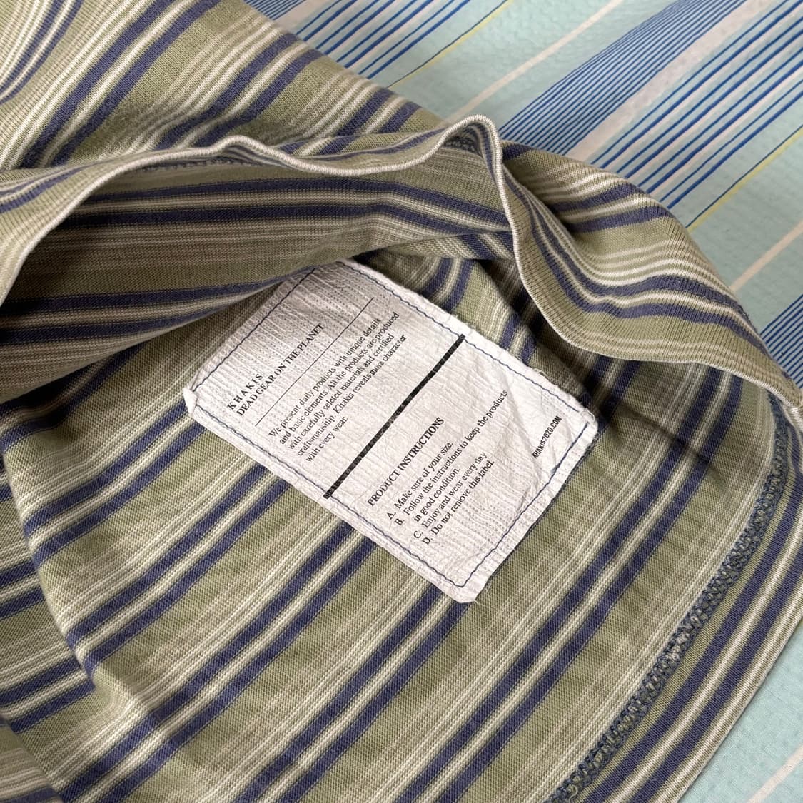 카키스 워시드 보더 티셔츠 (주우재 추천/레드벨벳 슬기 착용) 상품이미지4