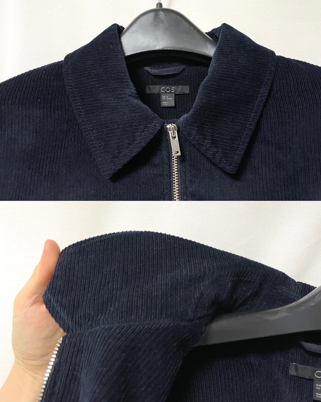 COS 코스 여성 스판 코듀로이 블루종 숏자켓 36 _ 네이비 상품이미지7