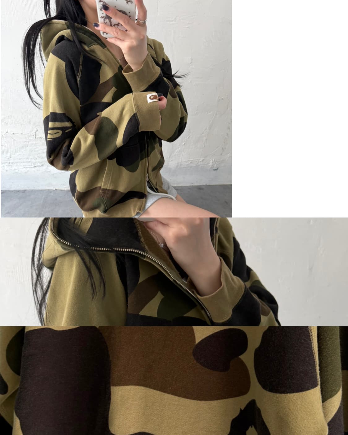 Bape 베이프 카모패턴 풀집업 후드 상품이미지1