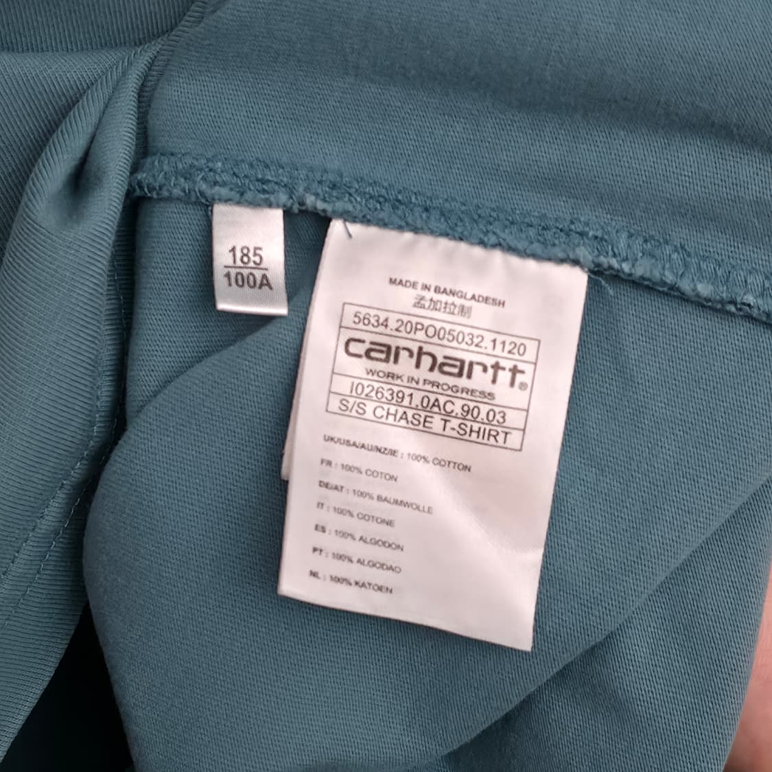 [XL] 칼하트 반팔티 청록 상품이미지5