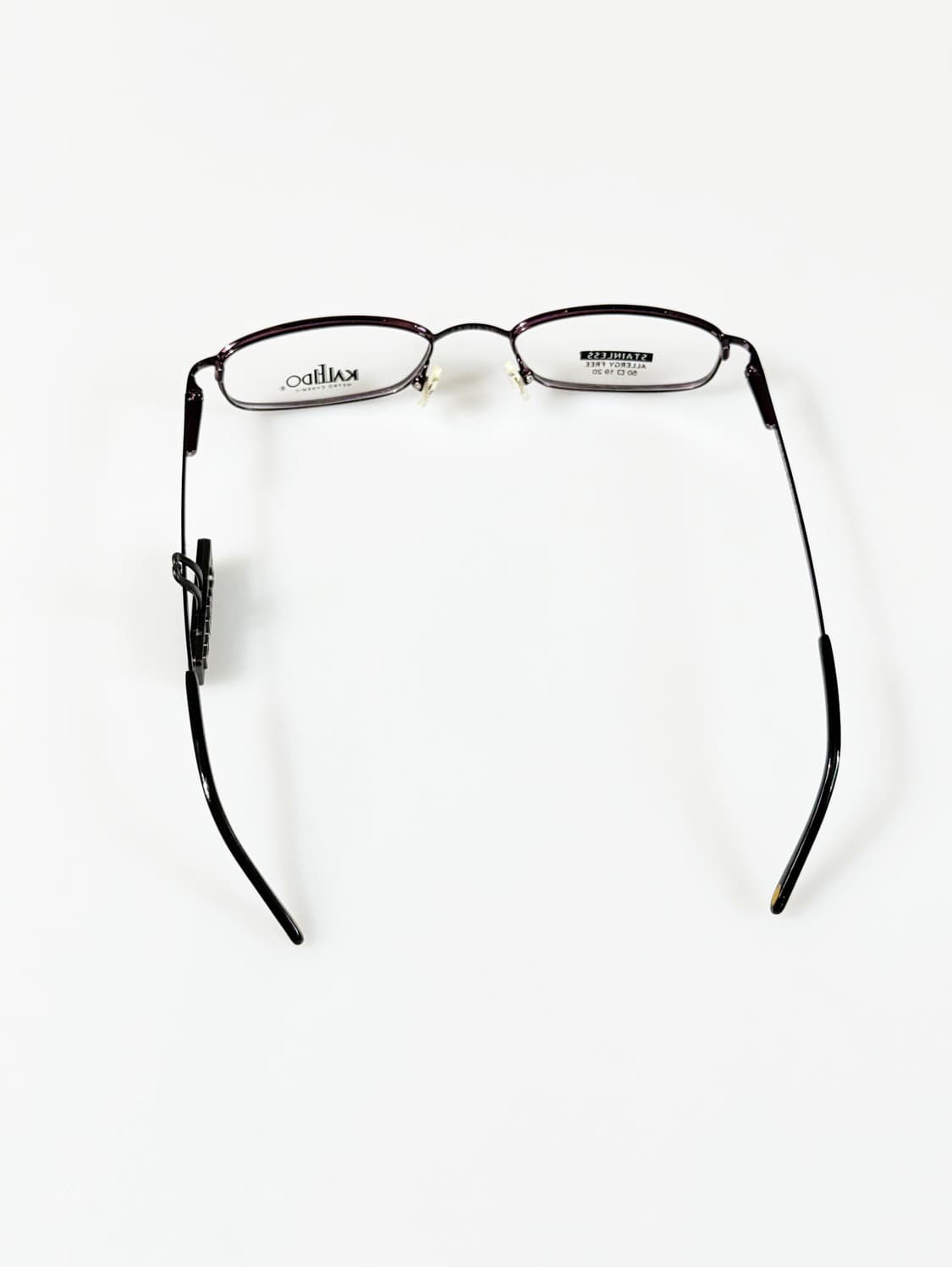 90s KALEIDO 바이올렛 메탈 슬림 스퀘어 빈티지 안경 상품이미지5