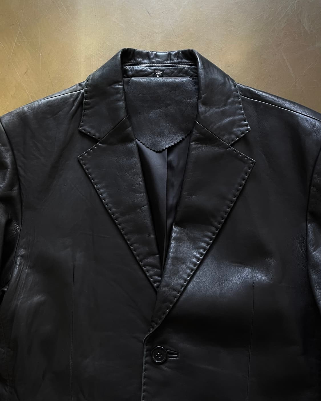 Vintage Real Lambskin Leather Blazer 상품이미지5