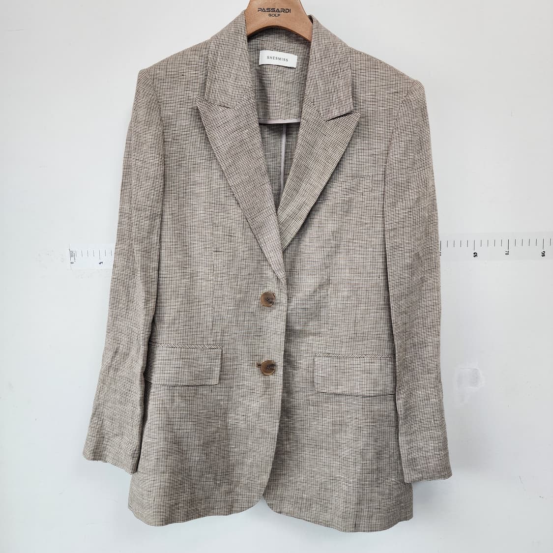 쉬즈미스 체크 패턴 여성 자켓 상품이미지1