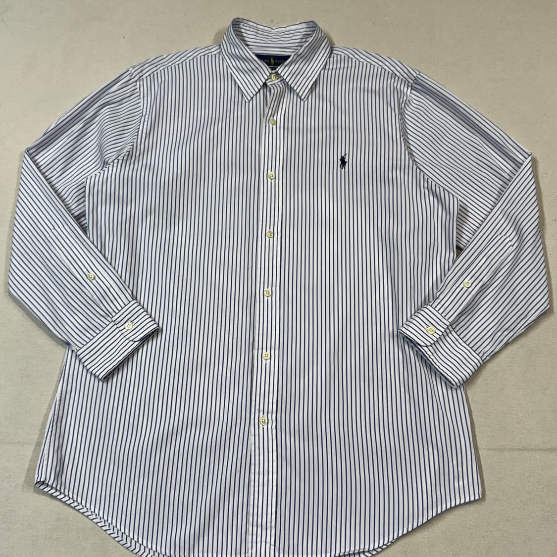 L) 폴로 랄프로렌 클래식 블루 스트라이프 포플린 셔츠 신형 상품이미지3