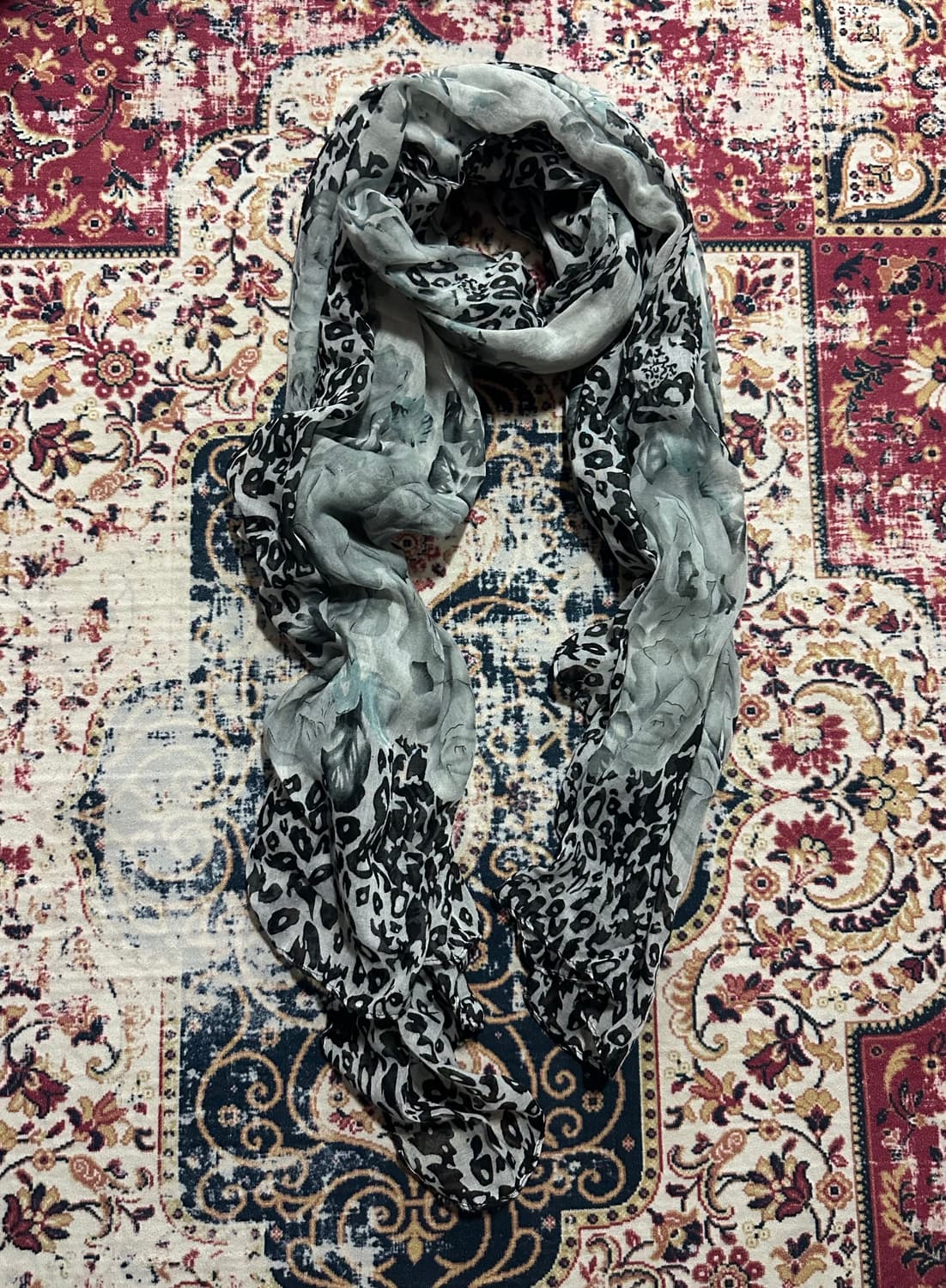 레오파드 플로럴 머플러 상품이미지1