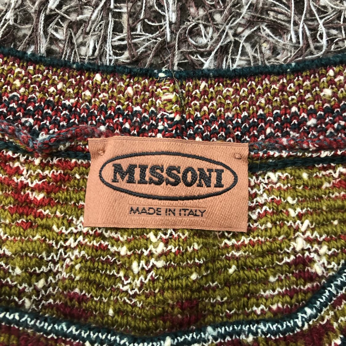 미쏘니 울 멀티컬러 패턴 니트 탑 베스트 상품이미지4