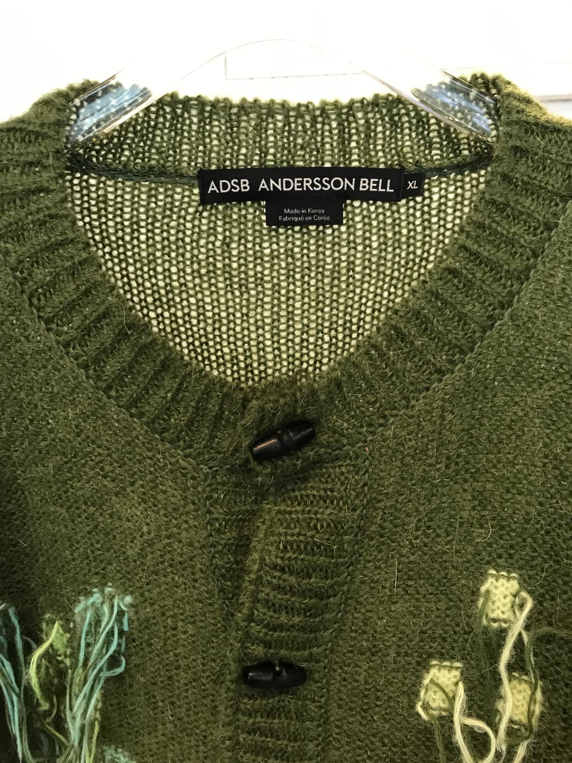 Andersson Bell Olive Fringe Knit Cardiga 상품이미지4