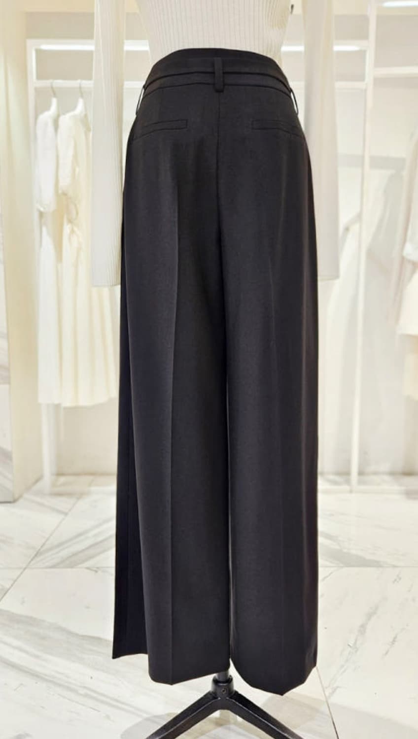 잇미샤 원턱 와이드 팬츠 블랙 55 상품이미지2