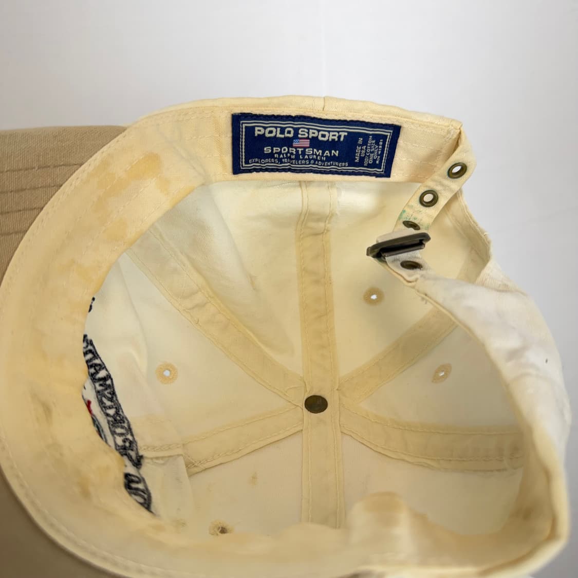 Polo]90s 폴로 랄프로렌 스포츠맨 피쉬 볼캡 OS 상품이미지3