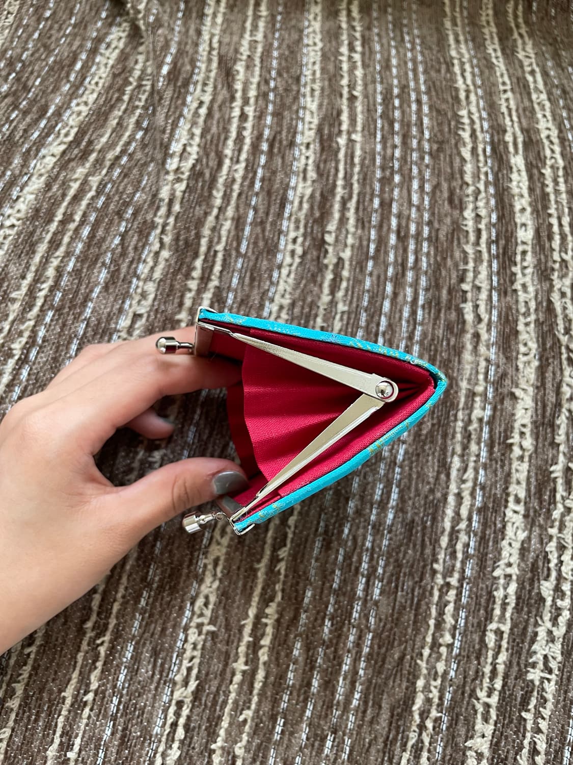 Oriental Blue Satin Pocket Wallet 상품이미지5