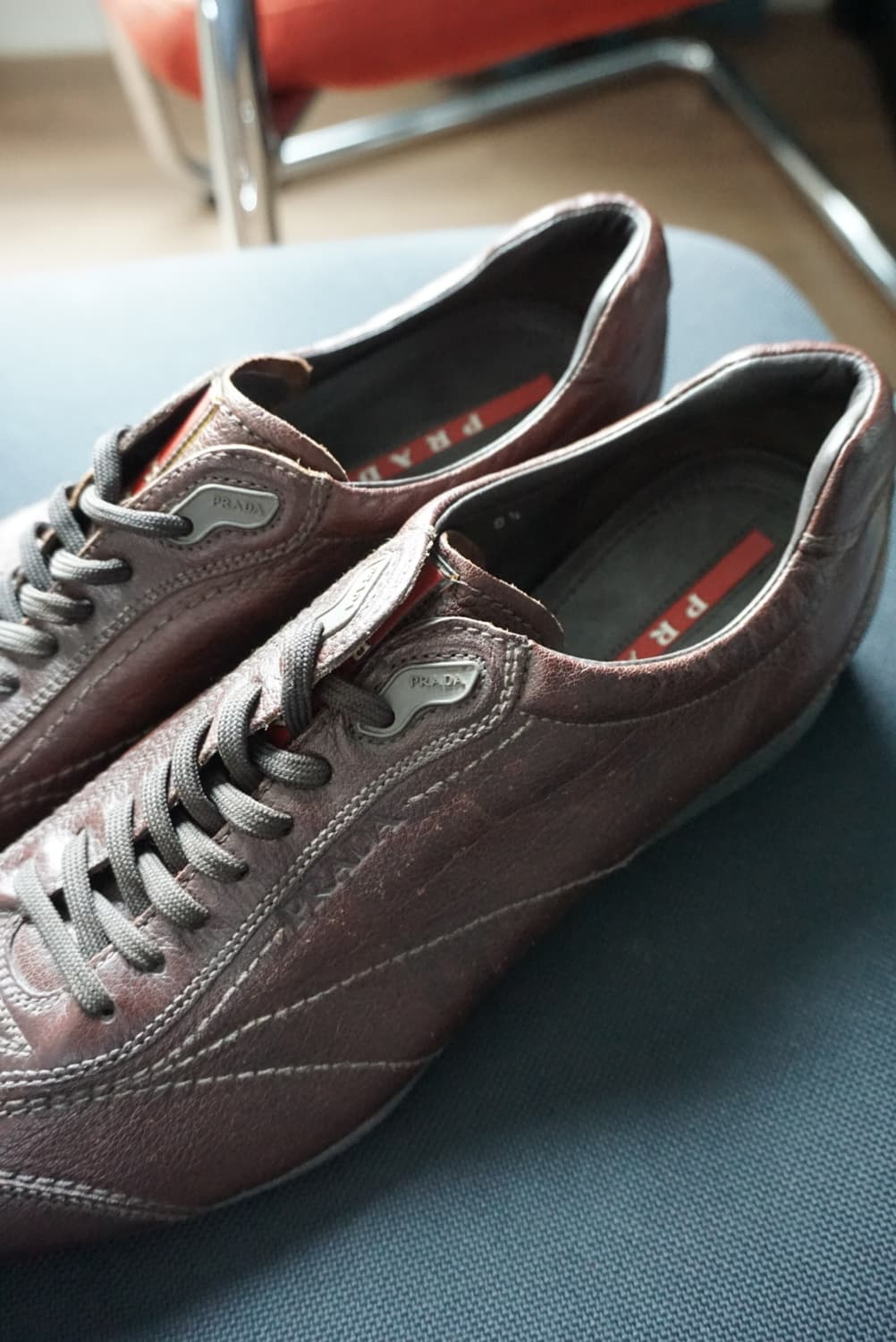 Prada brown leather sneakers 상품이미지2