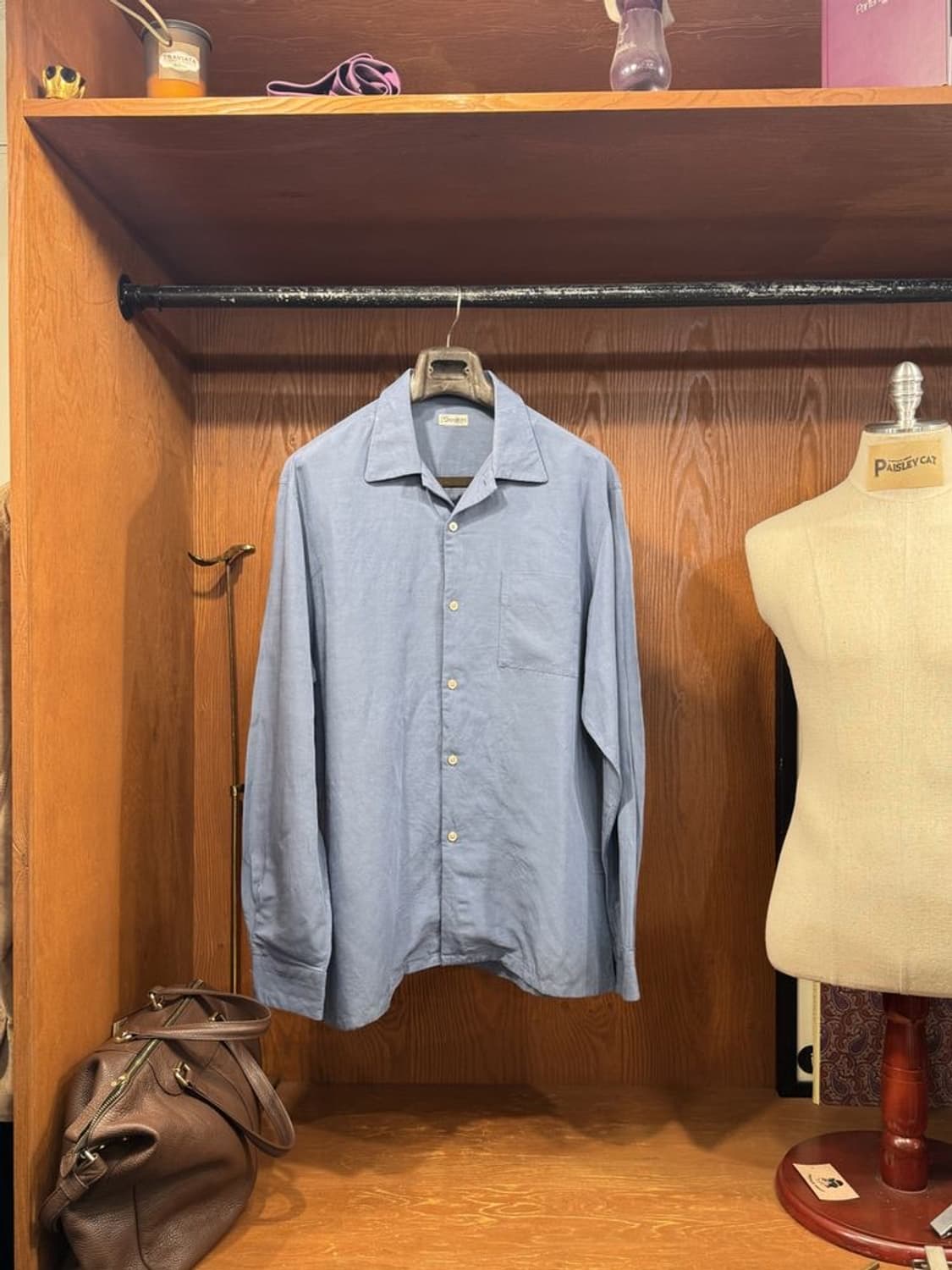 카모시타 레이온 오픈칼라 셔츠 상품이미지1