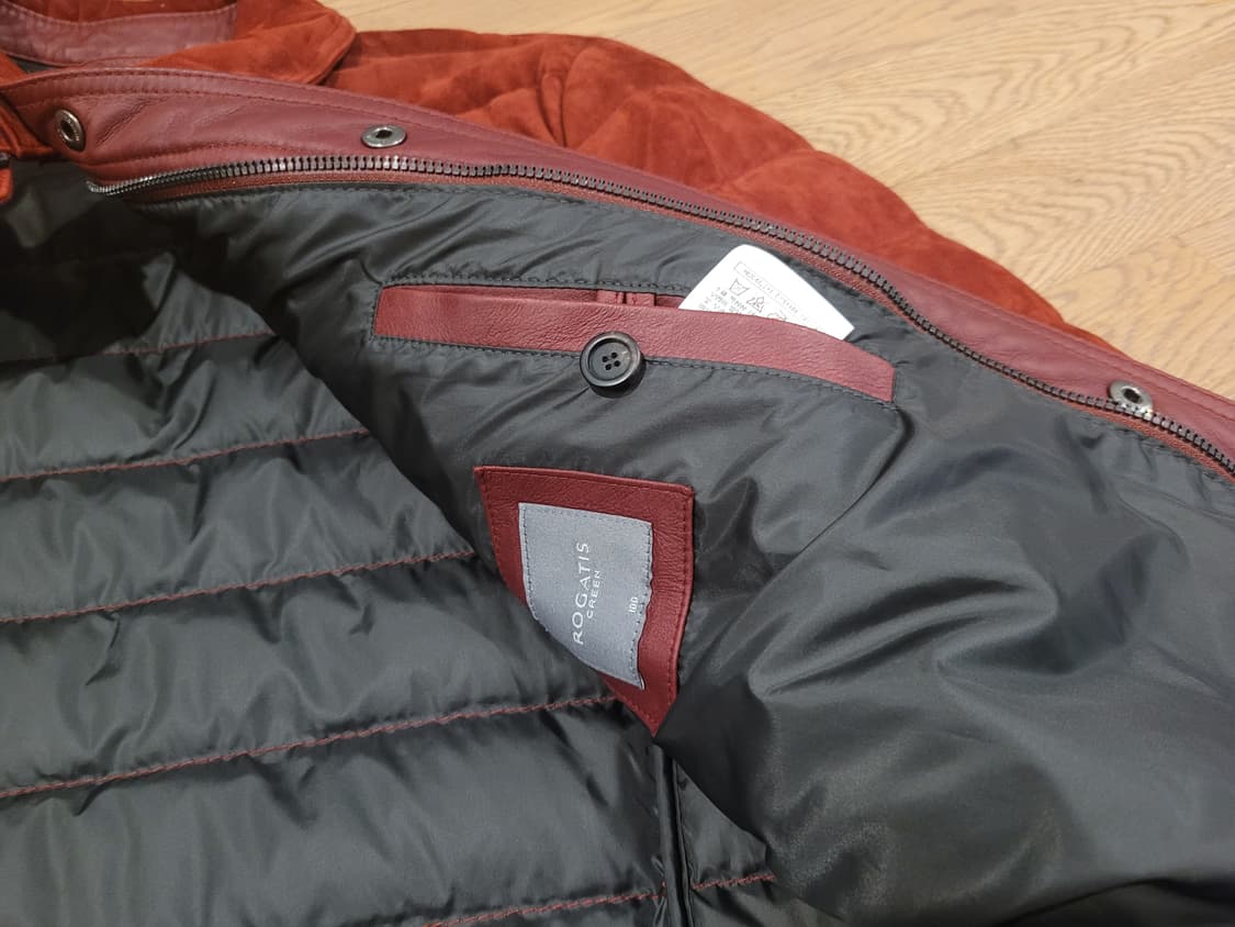 로가디스퀼팅 레더 스웨이드 다운점퍼100 상품이미지6