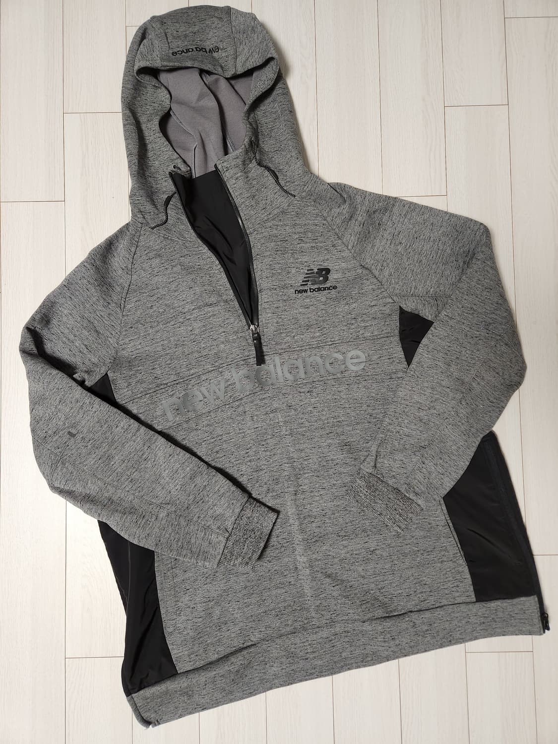 뉴발란스 아노락 변형 멜란지 쿼터집업 NBNC631033 사이즈XL 10 상품이미지1