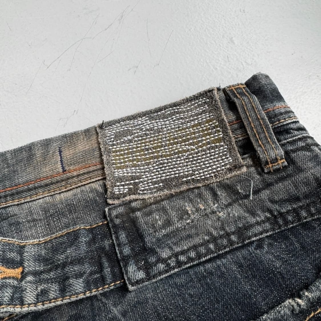 버커루 새깅 신치백 워싱 와이드 데님팬츠 상품이미지7