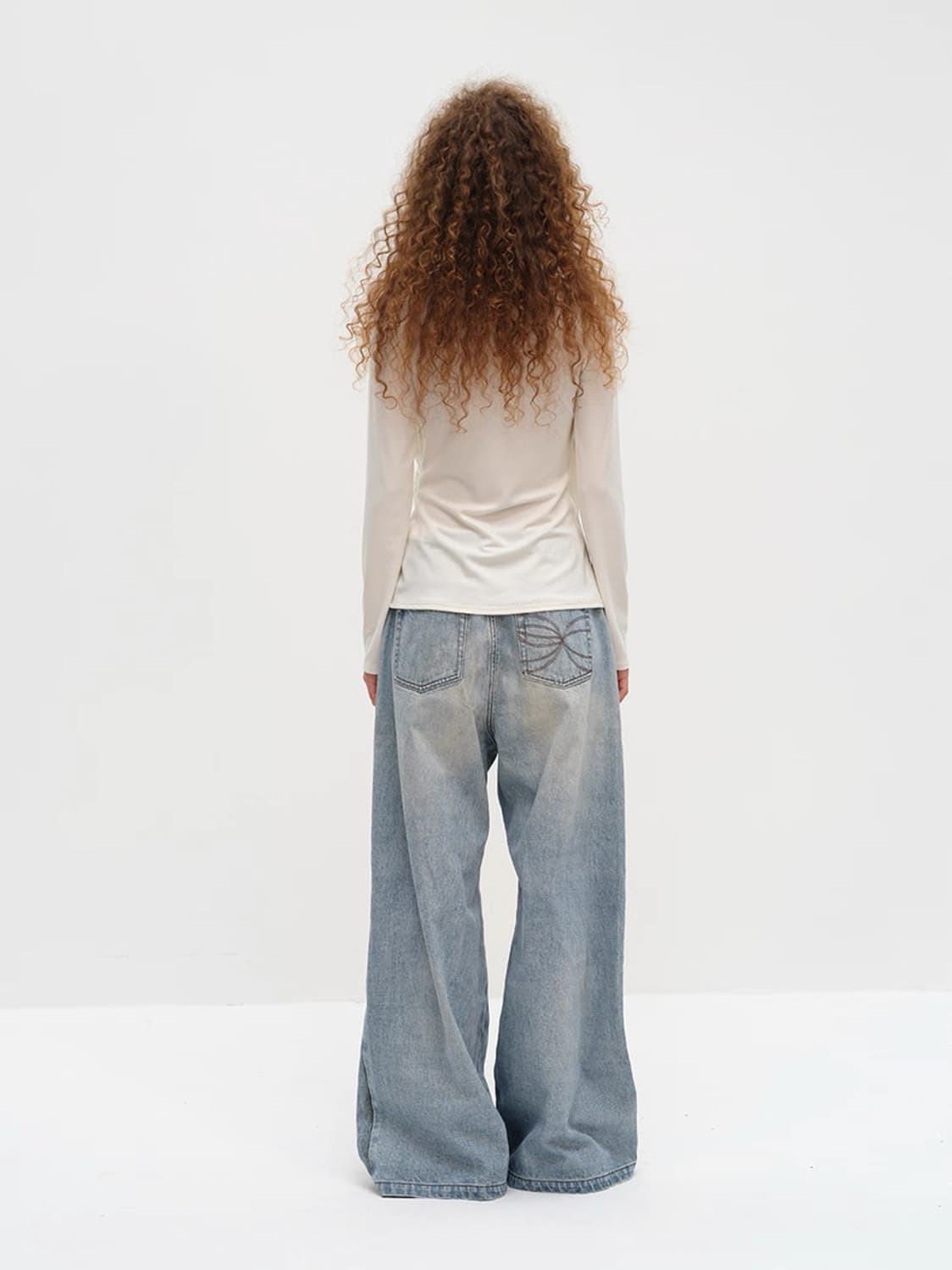 SQUARE CIRCLE 체크 프린트 데님 팬츠 상품이미지5