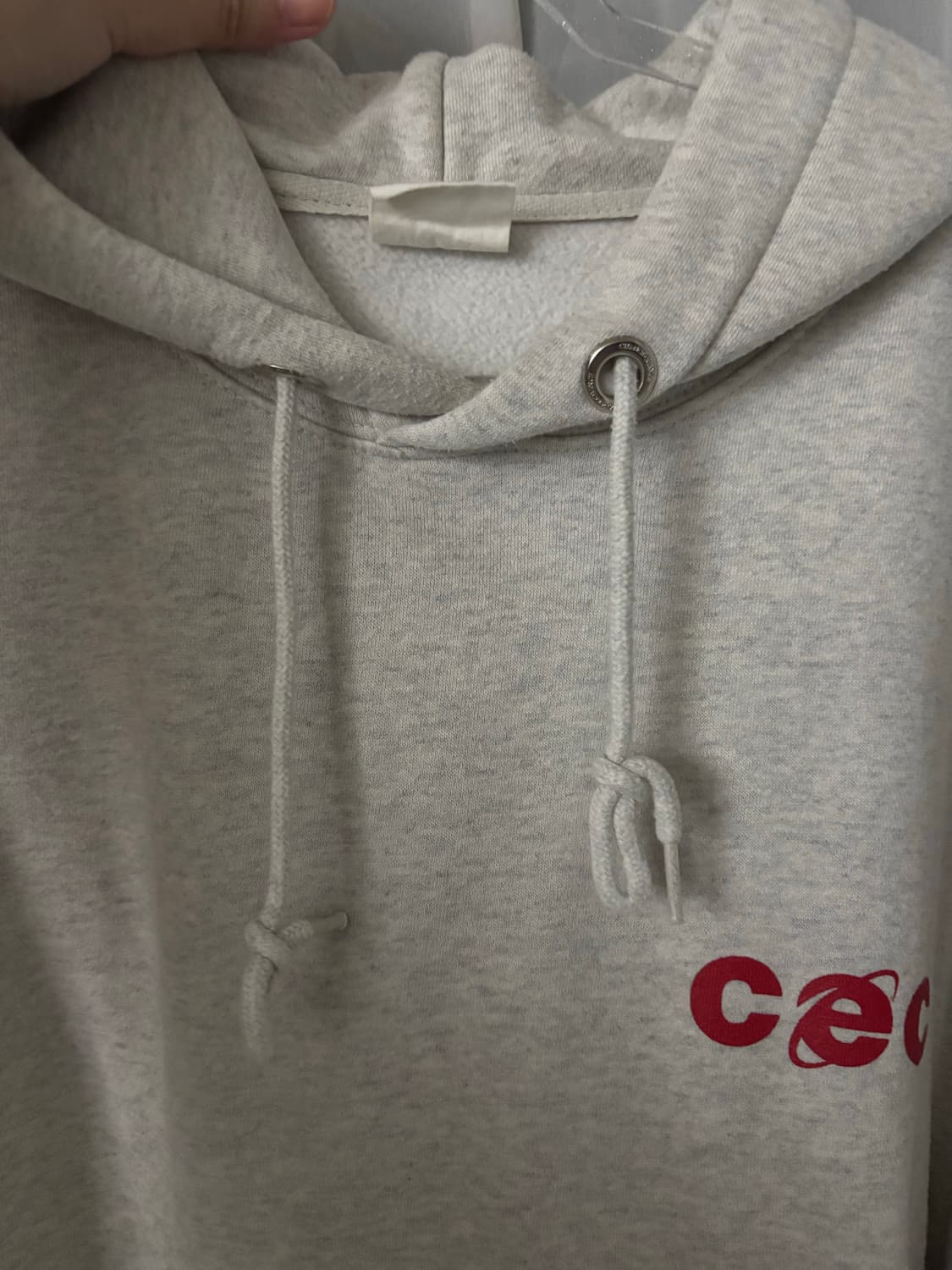 챈스챈스 멜란지 오버사이즈 기모 후드 M 하성운 착용 상품이미지5