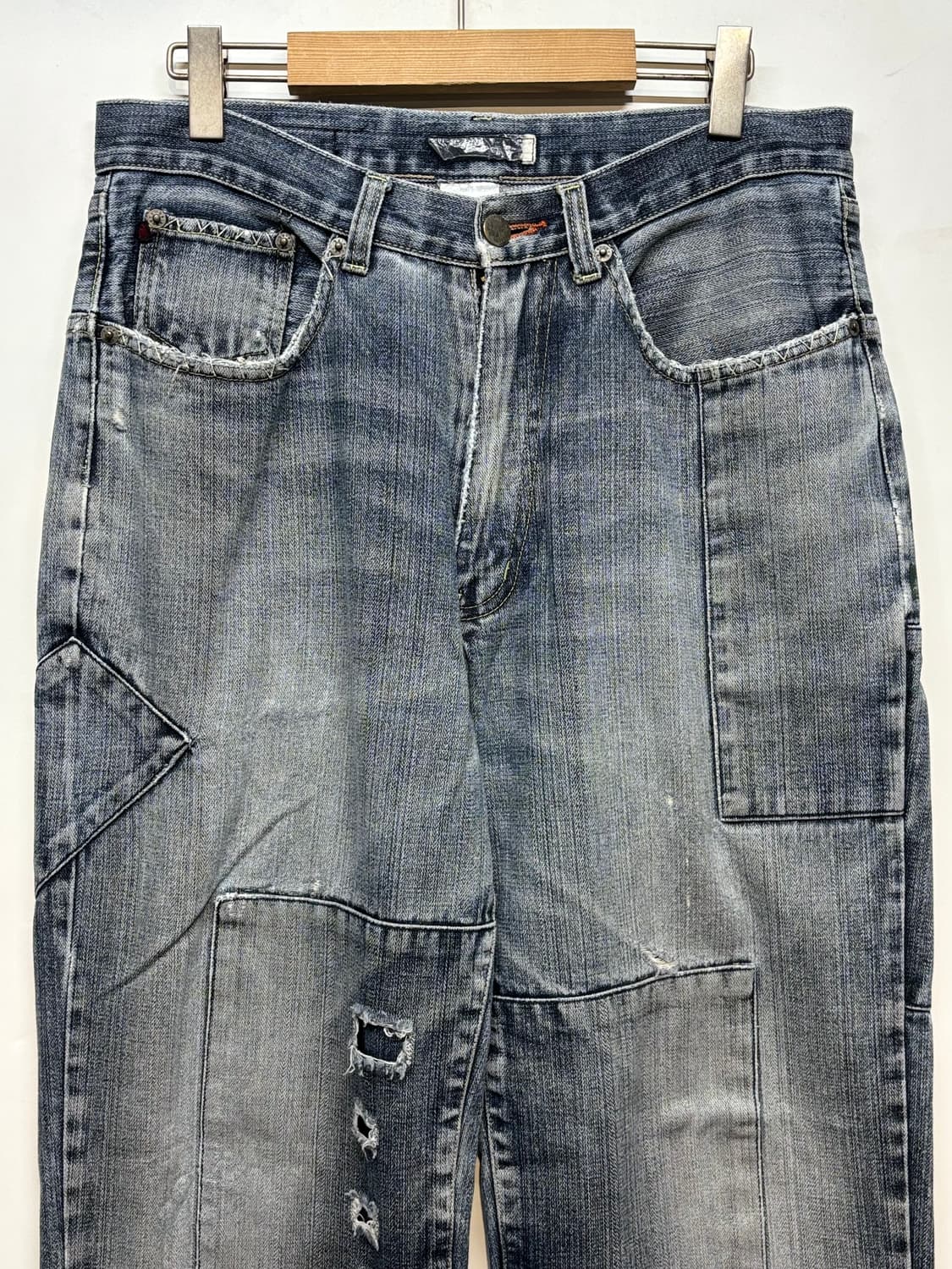 패치워크 페인팅 데님 상품이미지2