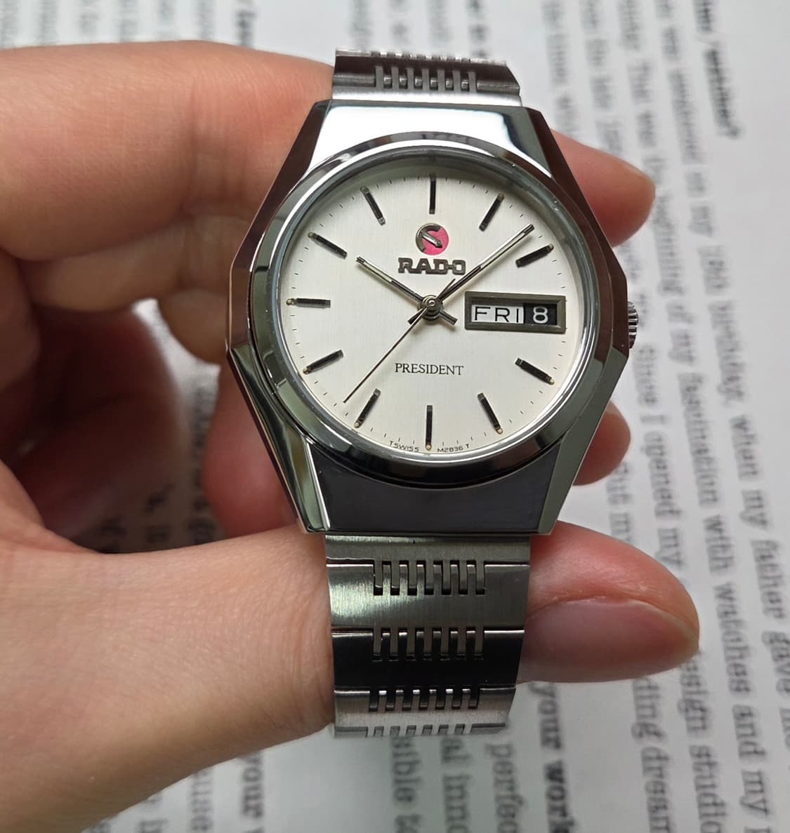 빈티지 라도 프레지던트 순정 실버판 데이데이트 오토매틱 브레이슬릿 ver 상품이미지2