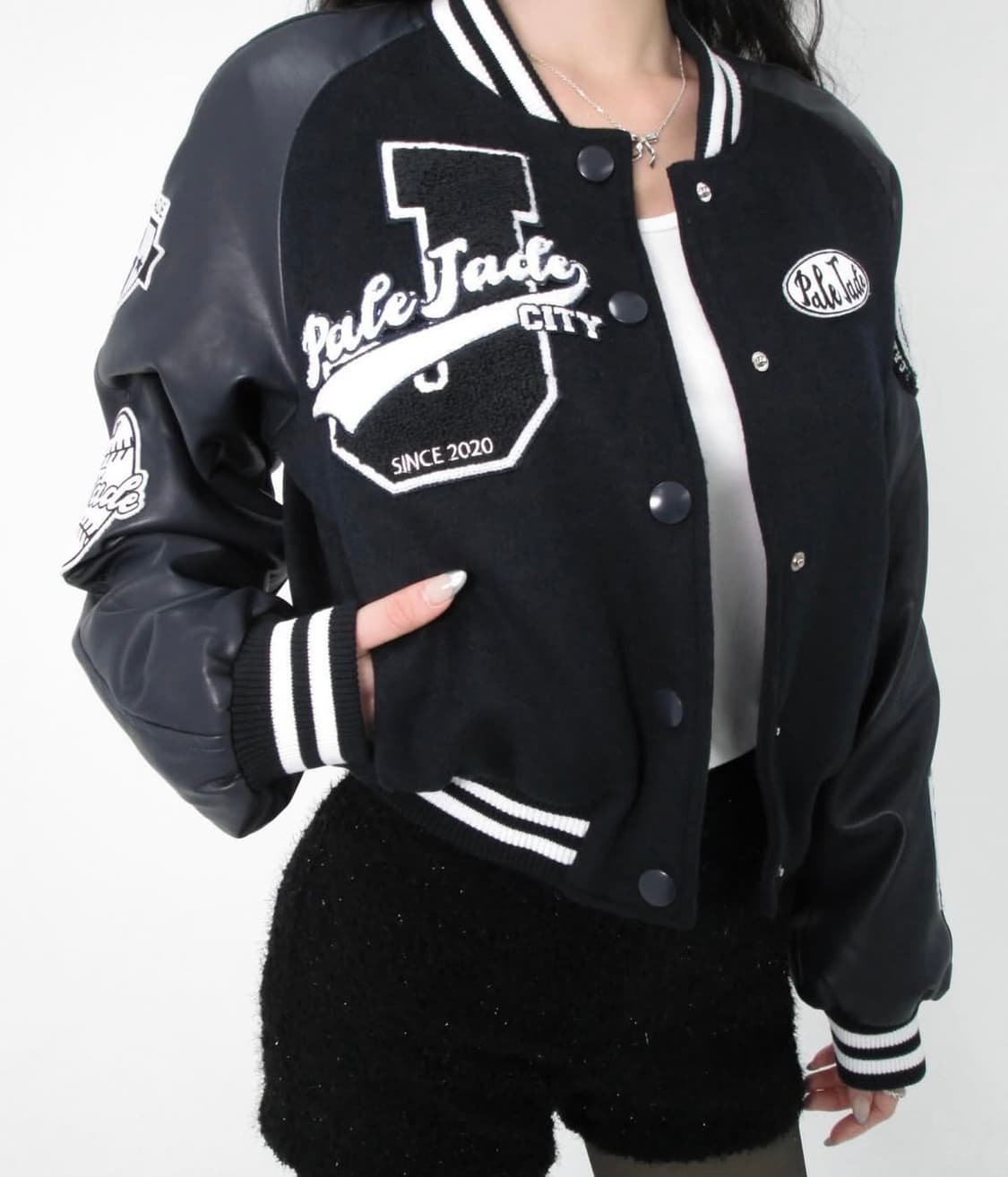 페일제이드 2023 바시티 자켓 네이비 상품이미지4