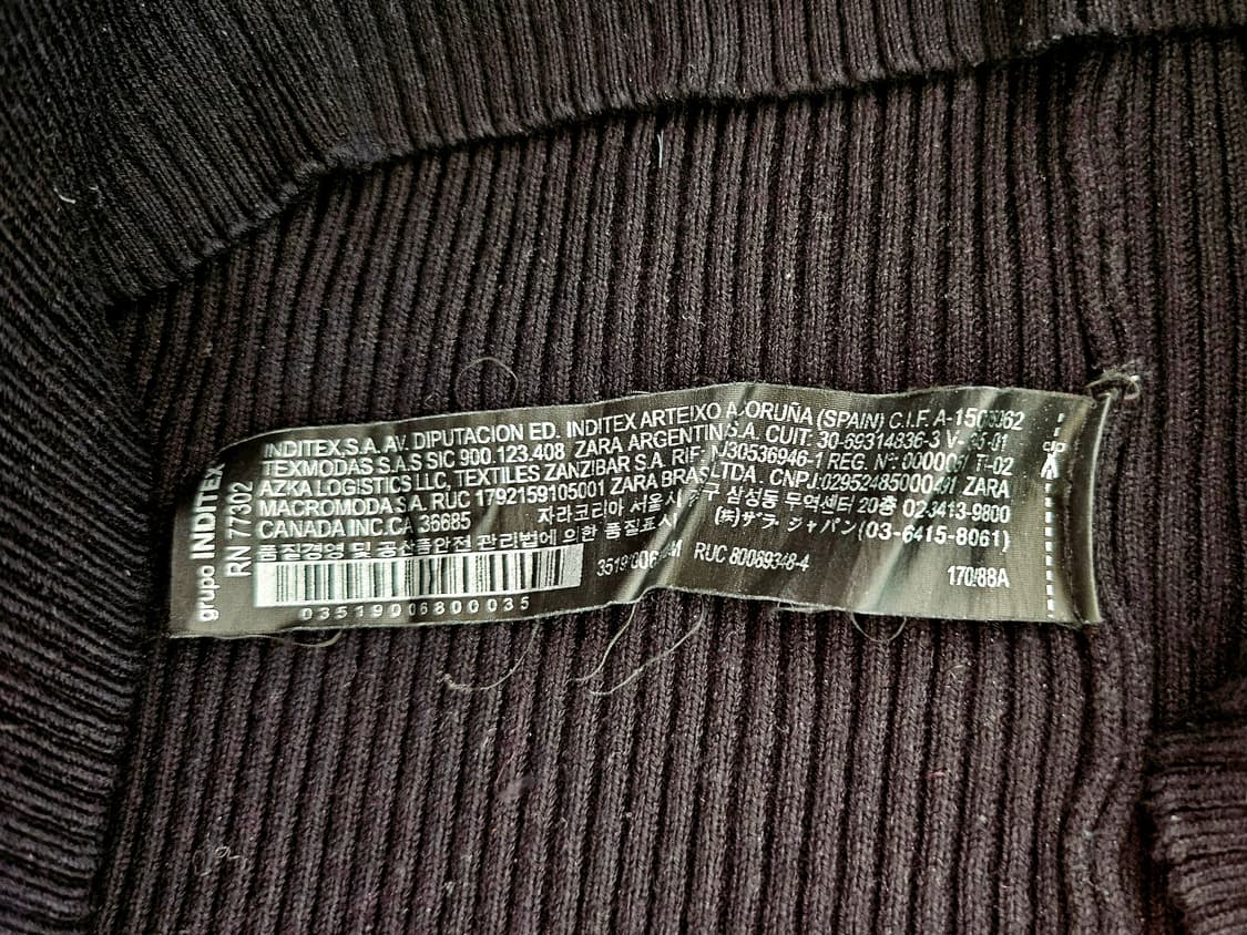 자라(ZARA) 골지 니트 리본 슬리브 탑 / 세미크롭M 상품이미지8